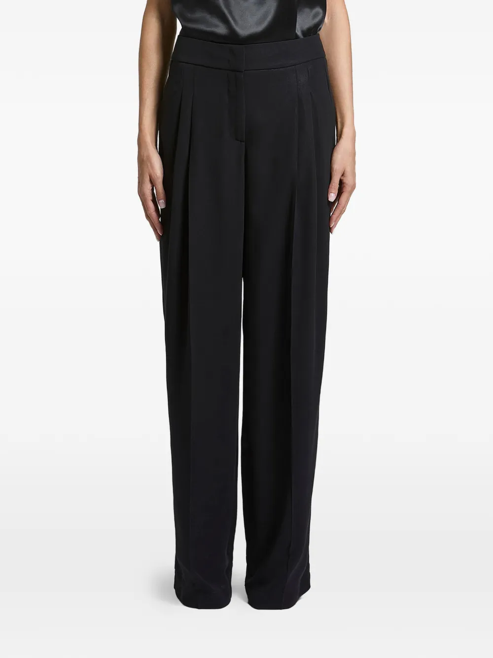 Peserico pleated wide-leg trousers - Nero