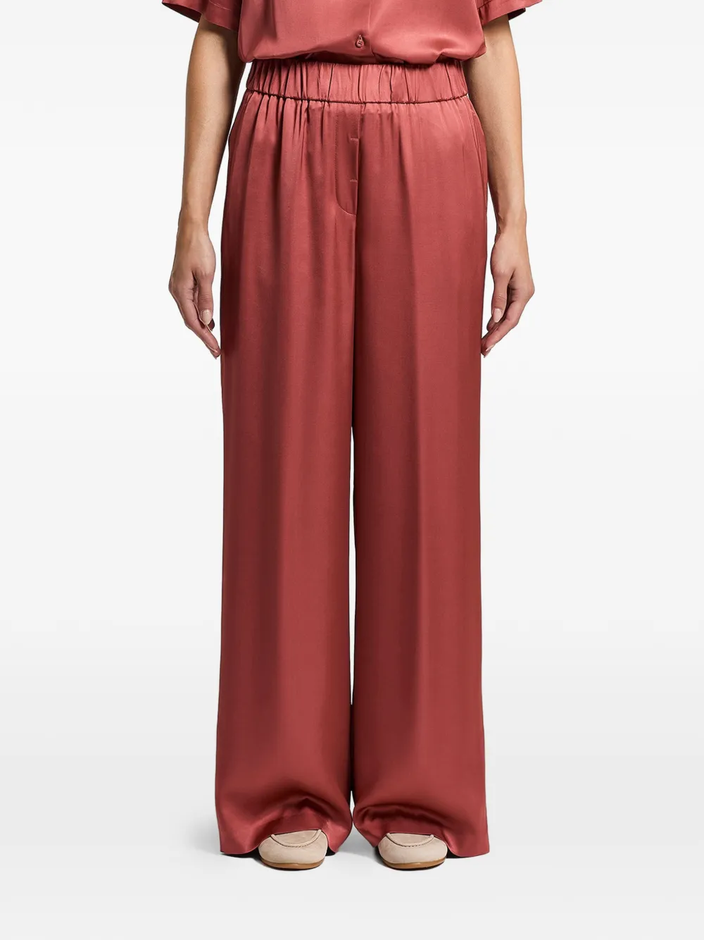 Peserico elasticated-waist trousers - Rosso