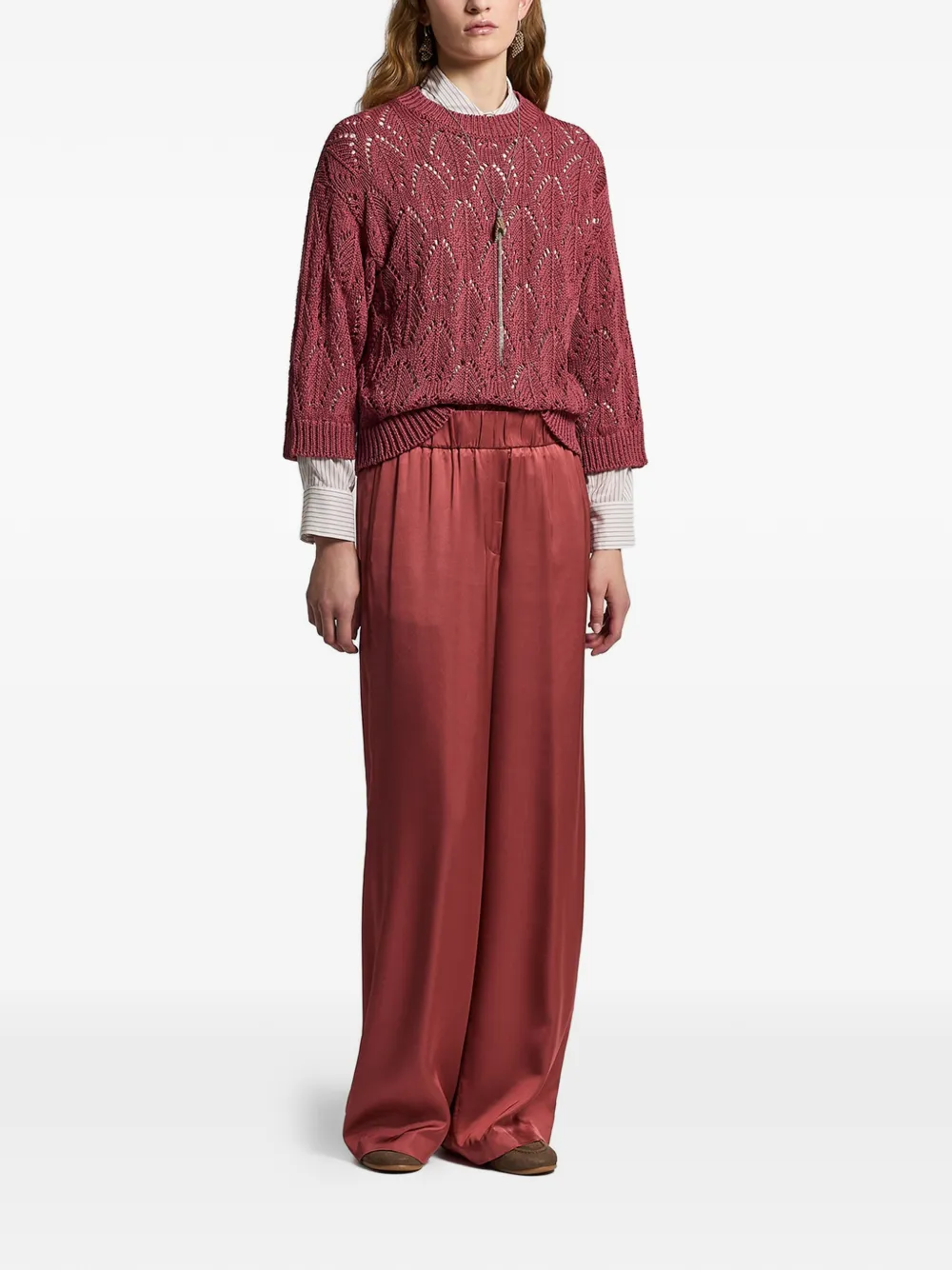  Peserico Elasticated-waist Trousers - Red 