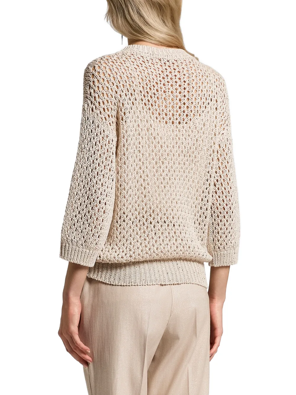  Peserico Openwork Knitwear Jumper - Neutrals 