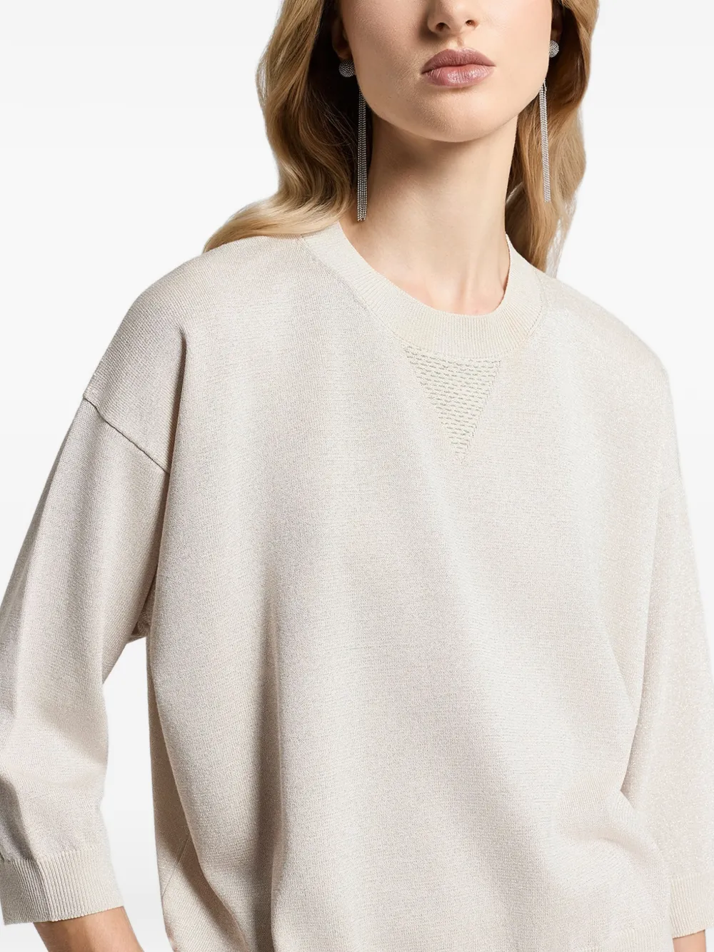 Peserico Fijngebreide trui Beige