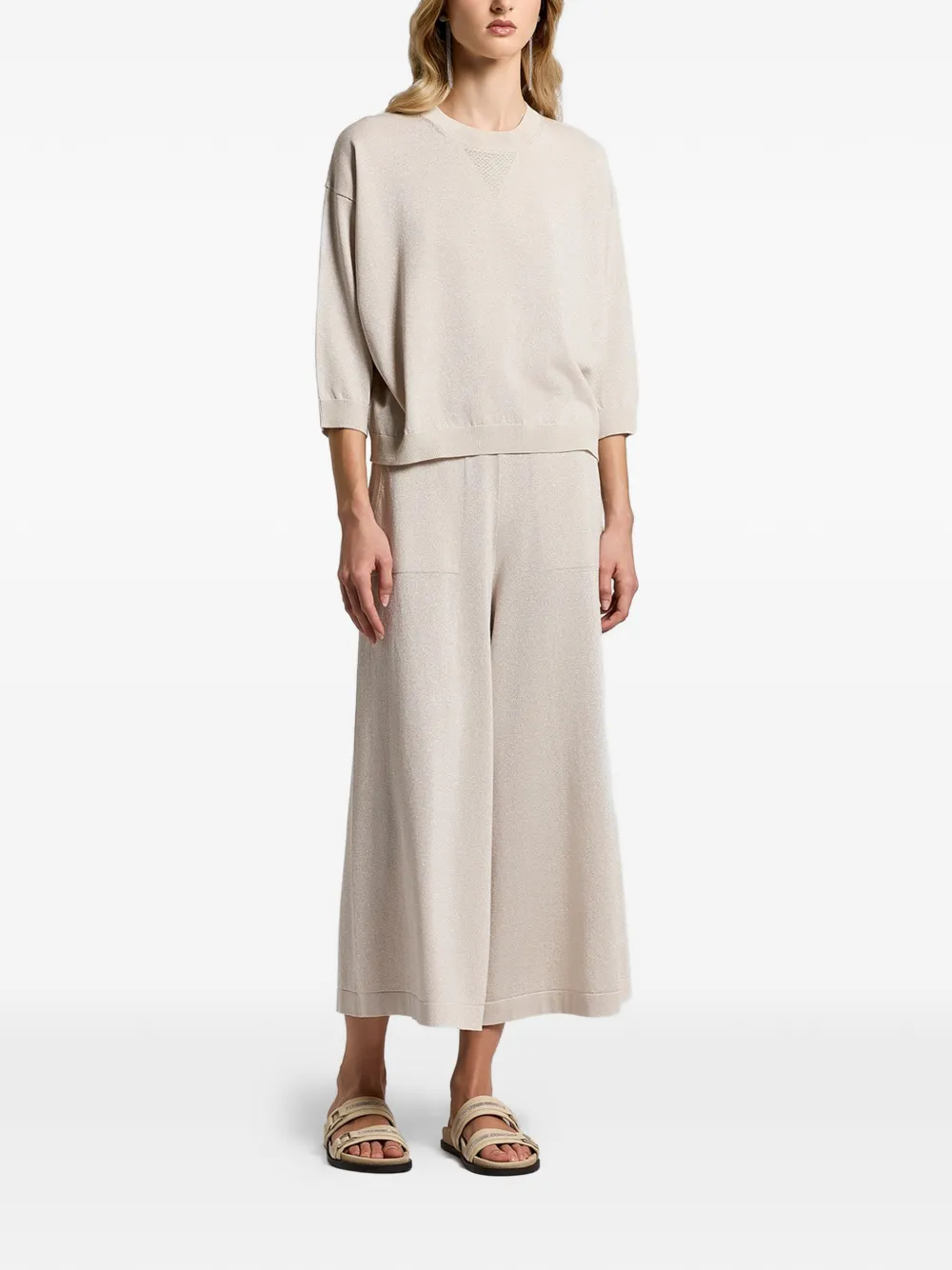  Peserico Fine-knit Crew-neck Sweater - Neutrals 