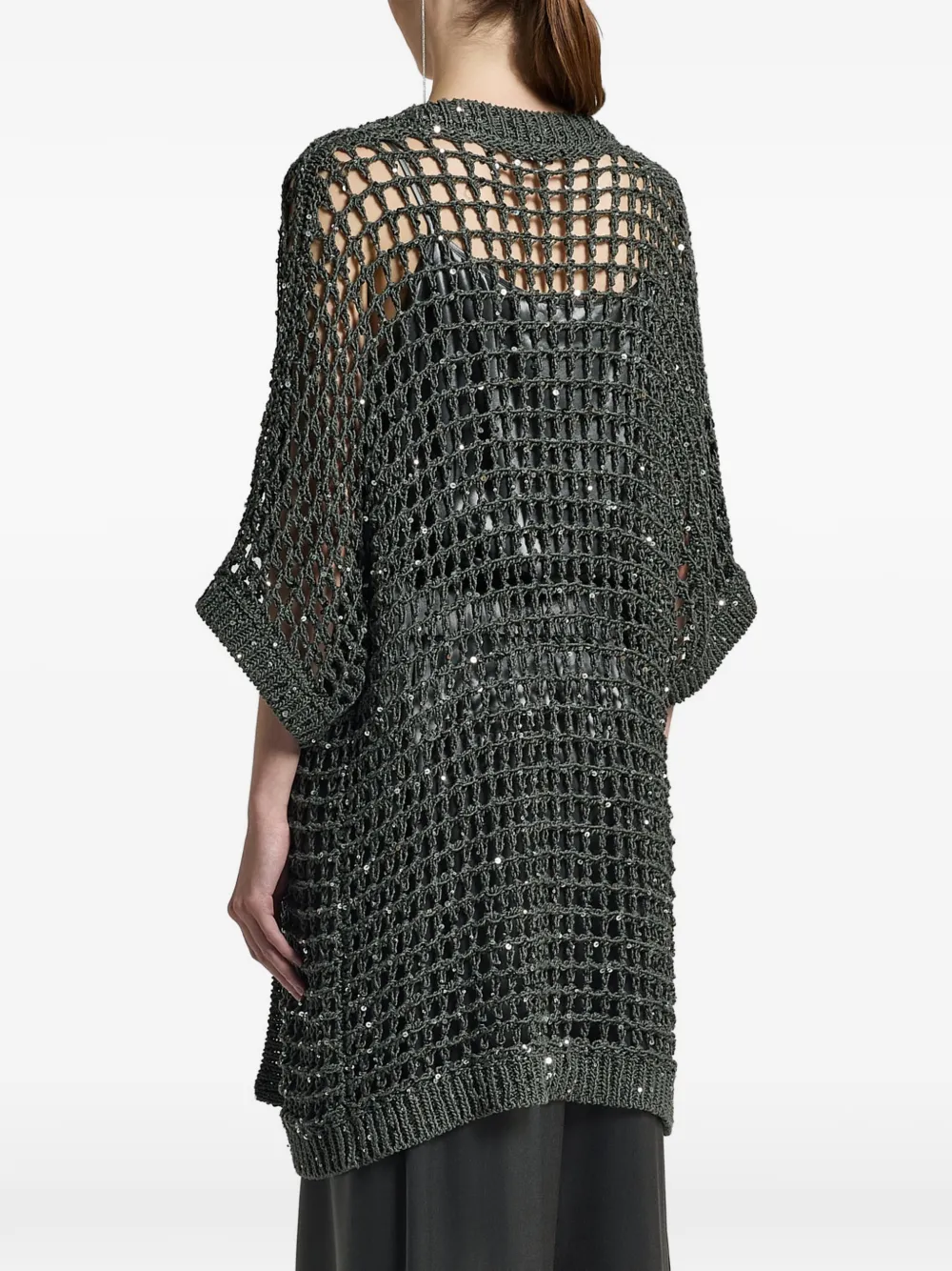  Peserico Open Knit Cardigan - Green 