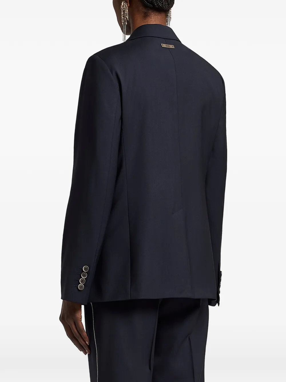  Peserico Loro Piana Merino Wool Blazer - Blue 