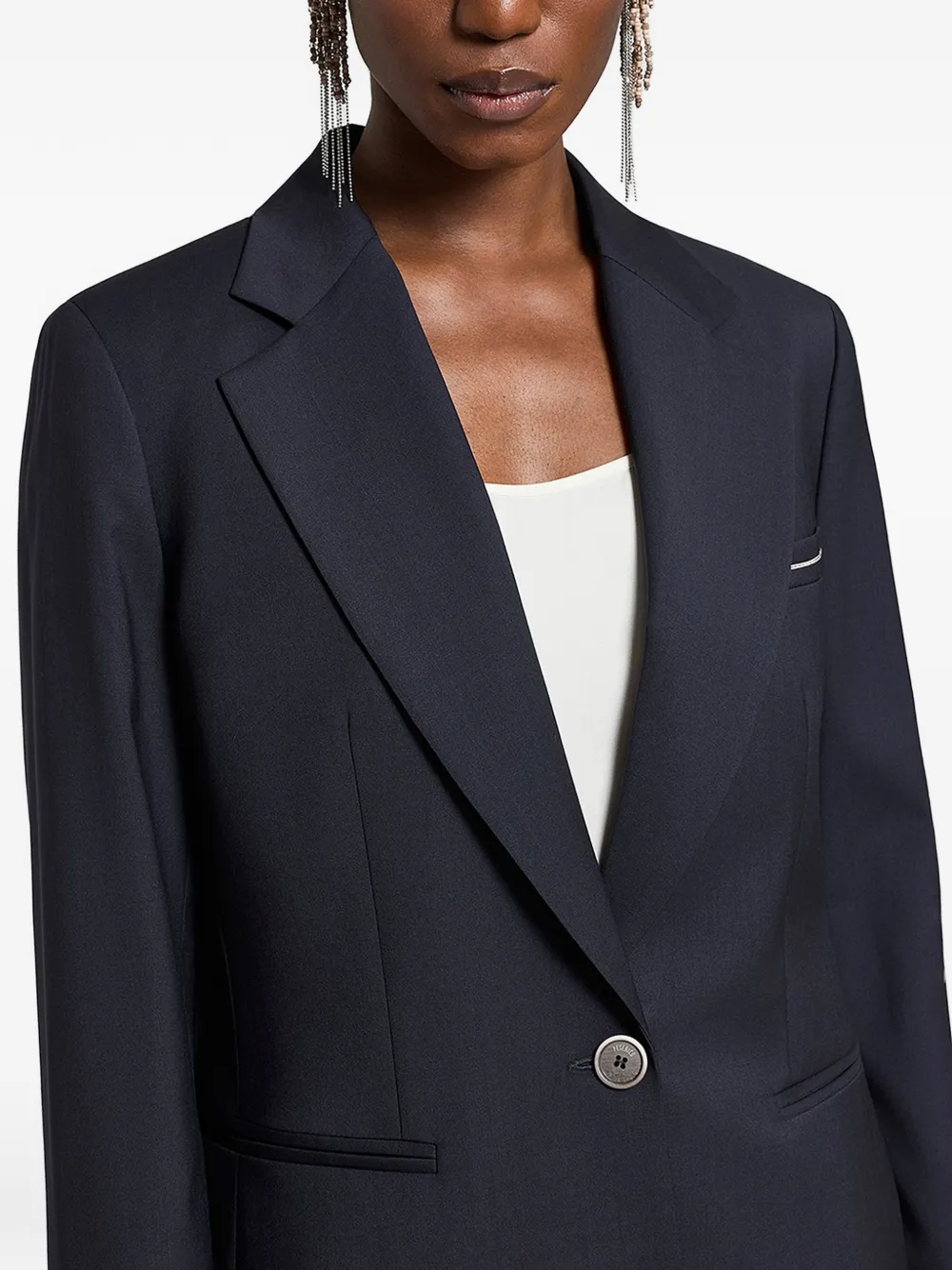 Peserico Loro Piana blazer van merinowol Blauw
