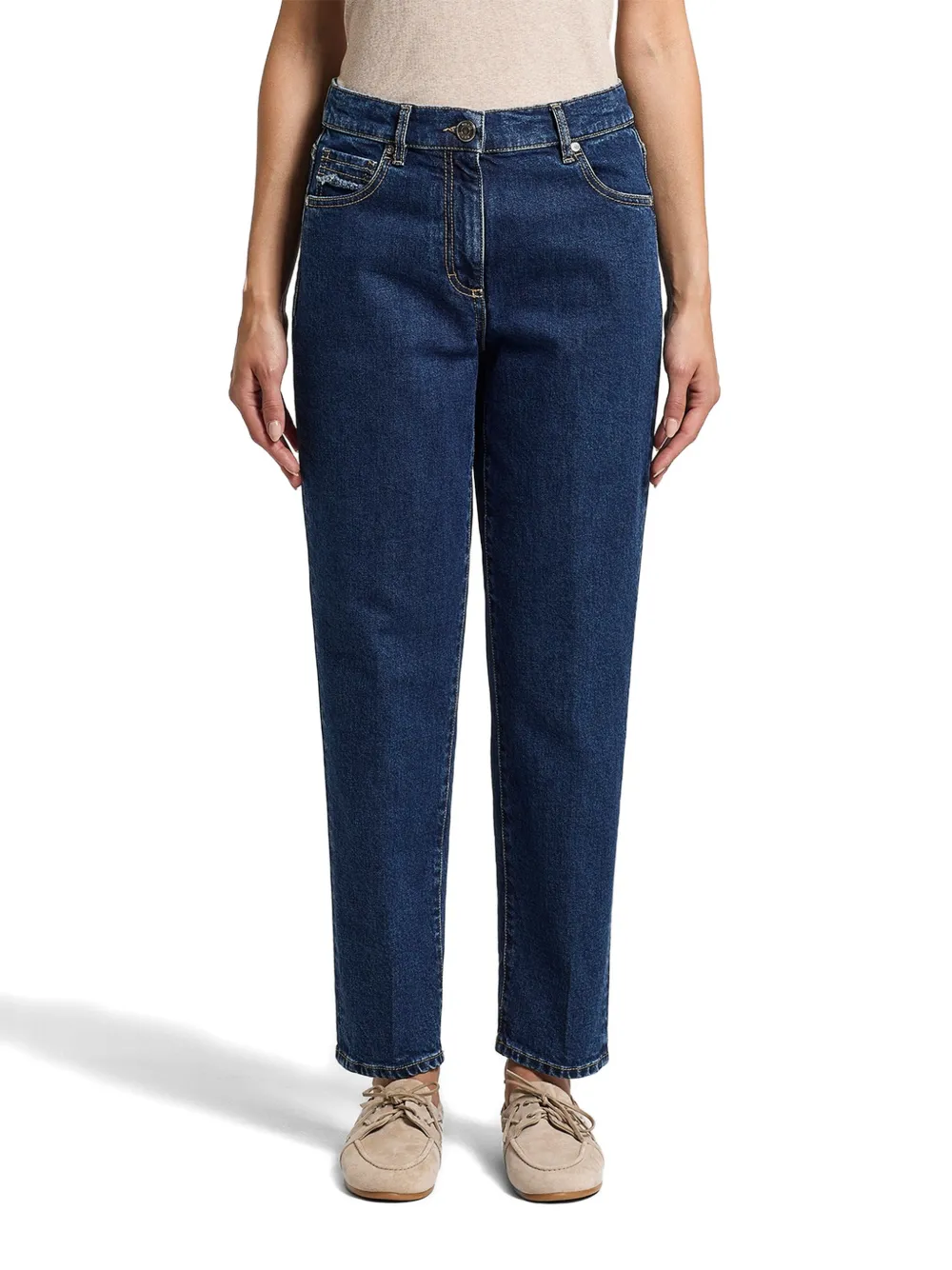 Peserico Jeans con frange - Blu