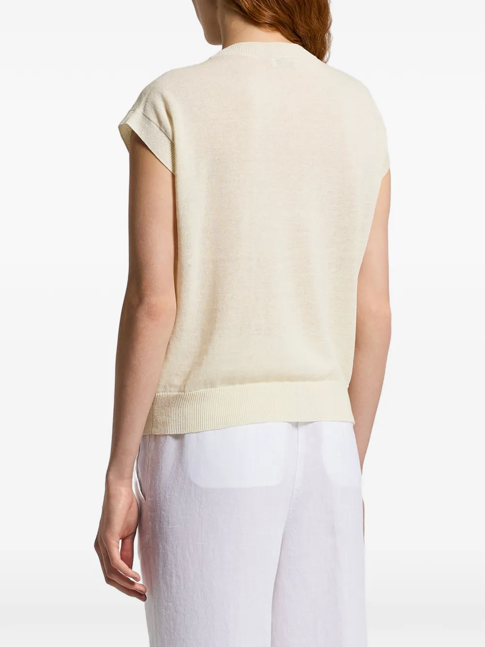  Peserico Pocket Knitted Top - Yellow 