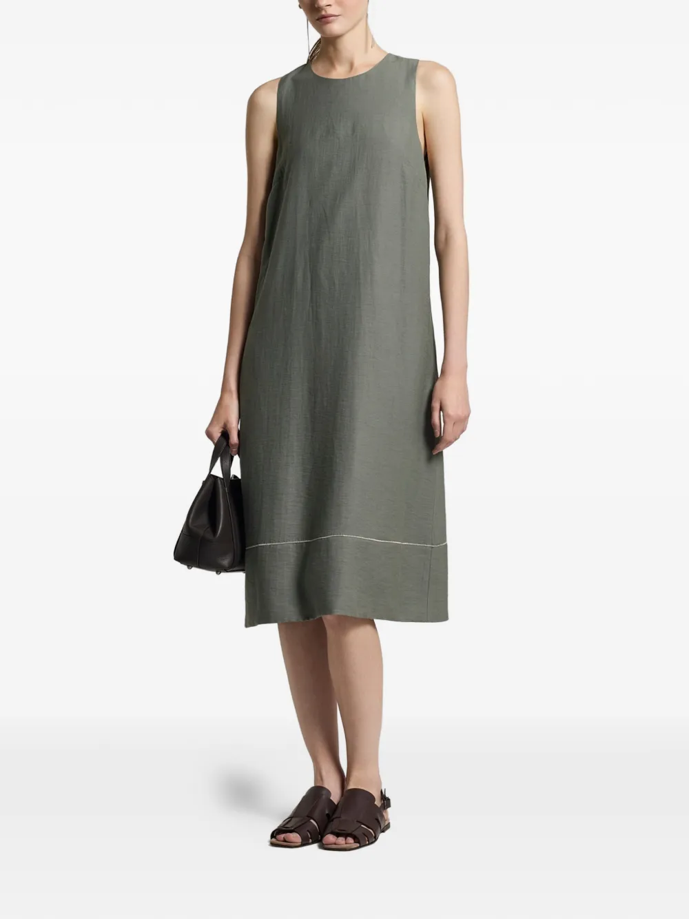 Crew-Neck Midi Dress