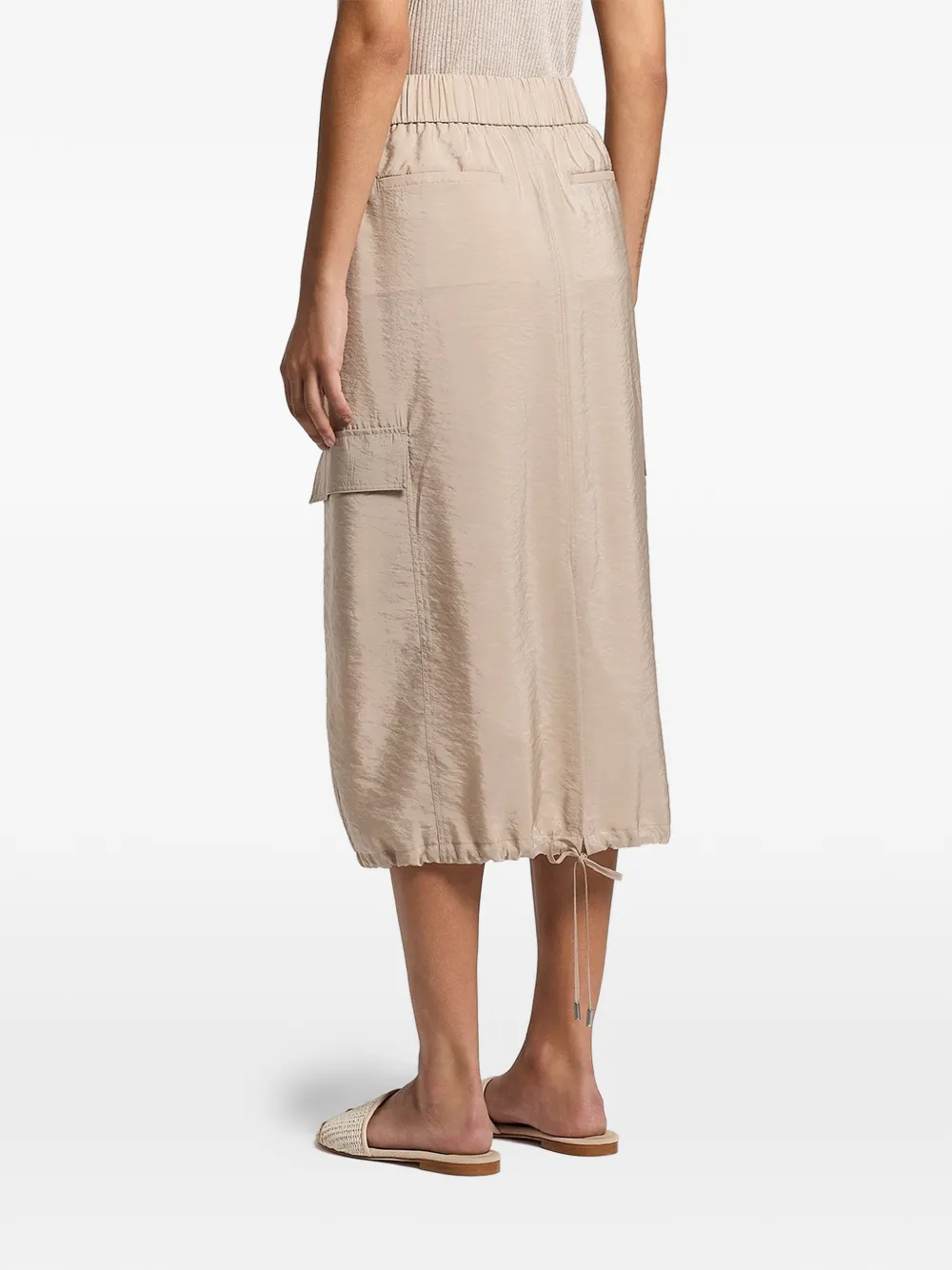 Peserico Midi-rok met zijzak Beige