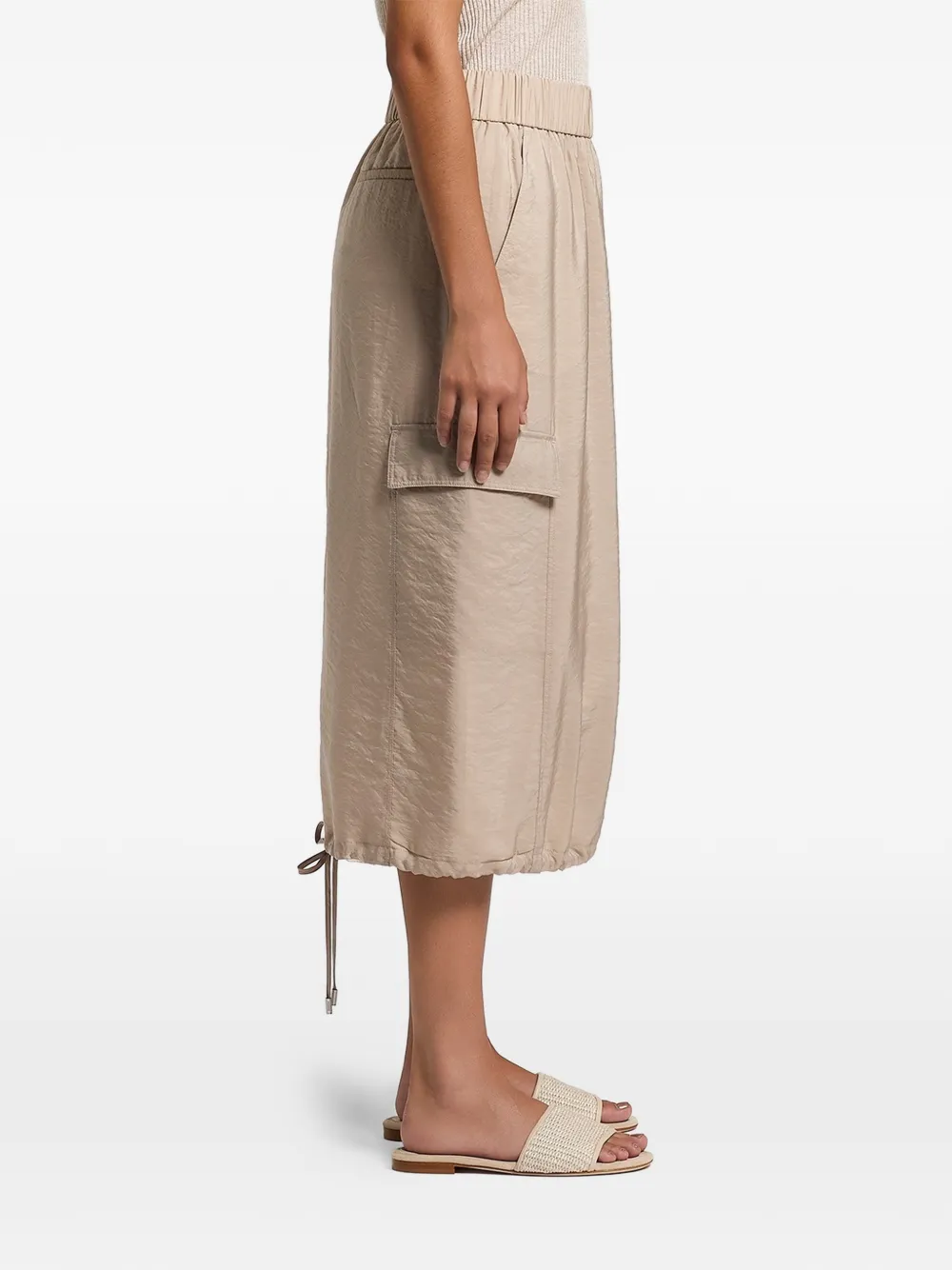 Peserico Midi-rok met zijzak Beige