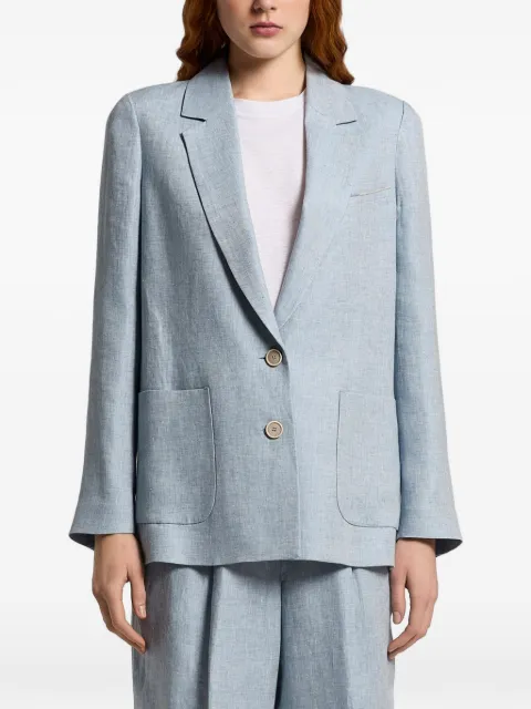 Peserico button patch-pocket blazer