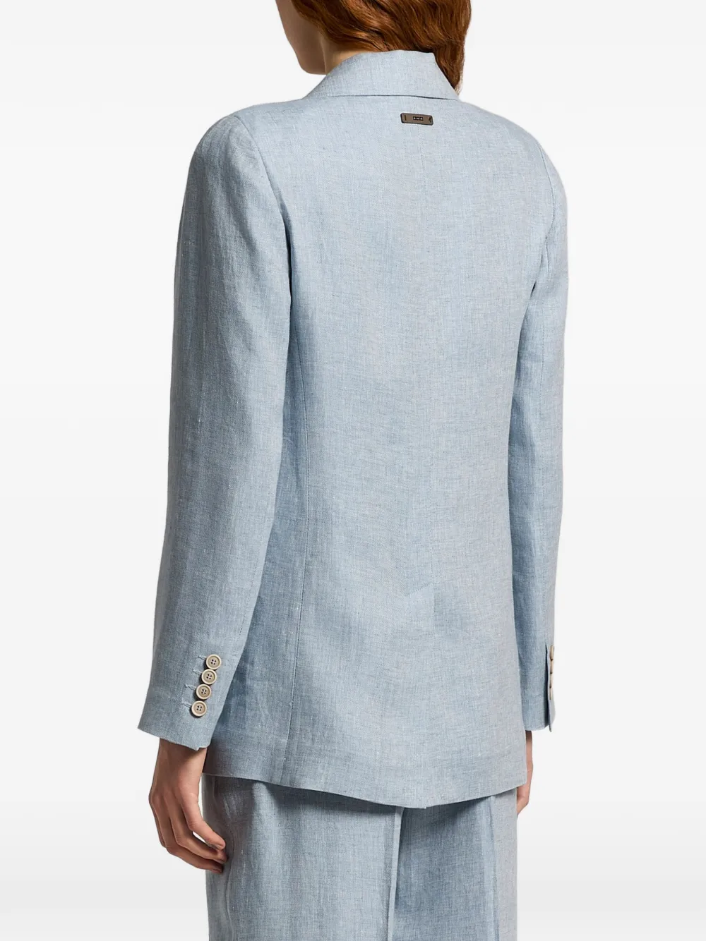 Peserico Blazer met opgestikte zak en knopen Blauw