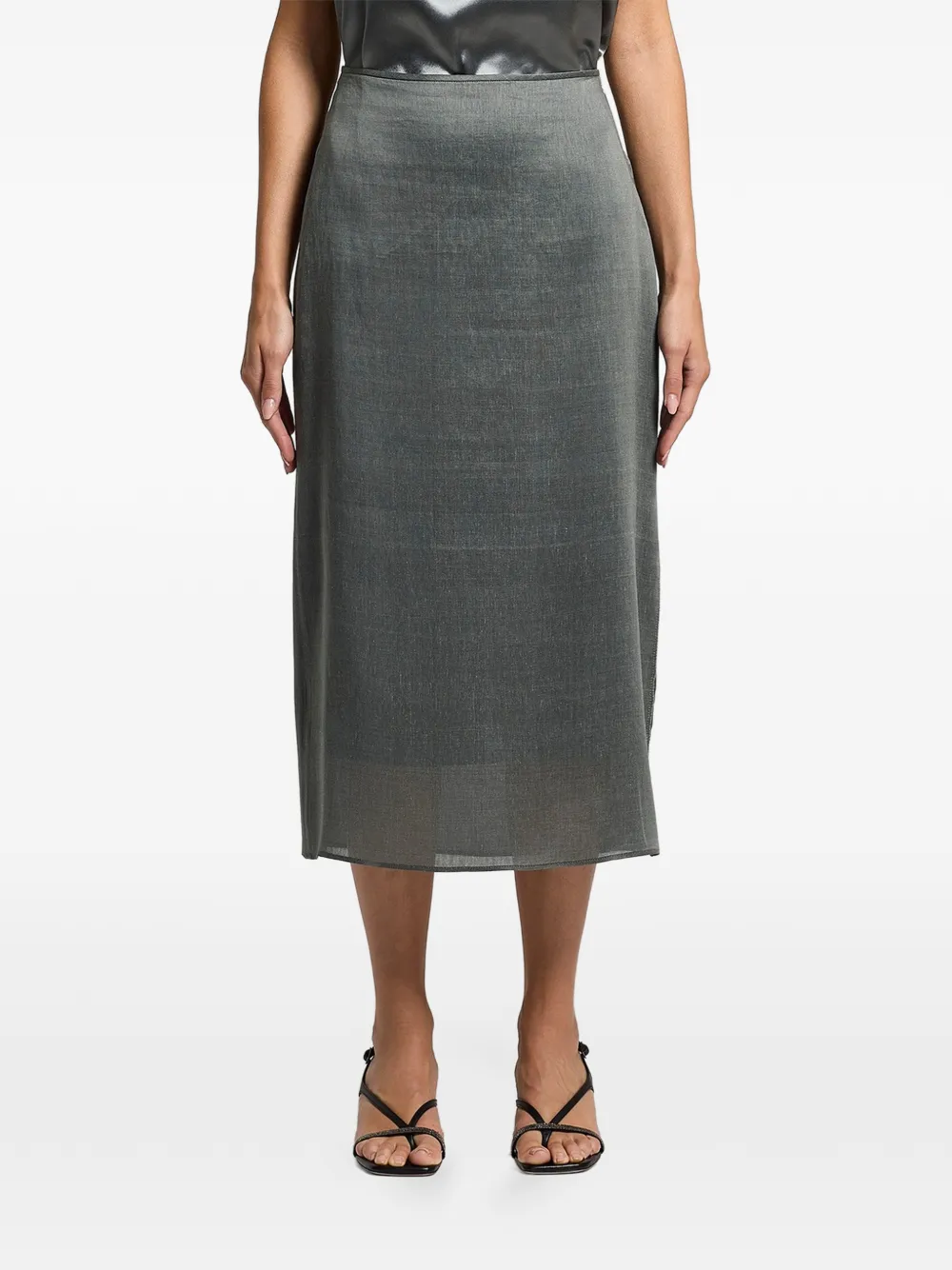 Peserico side-slit midi skirt - Nero