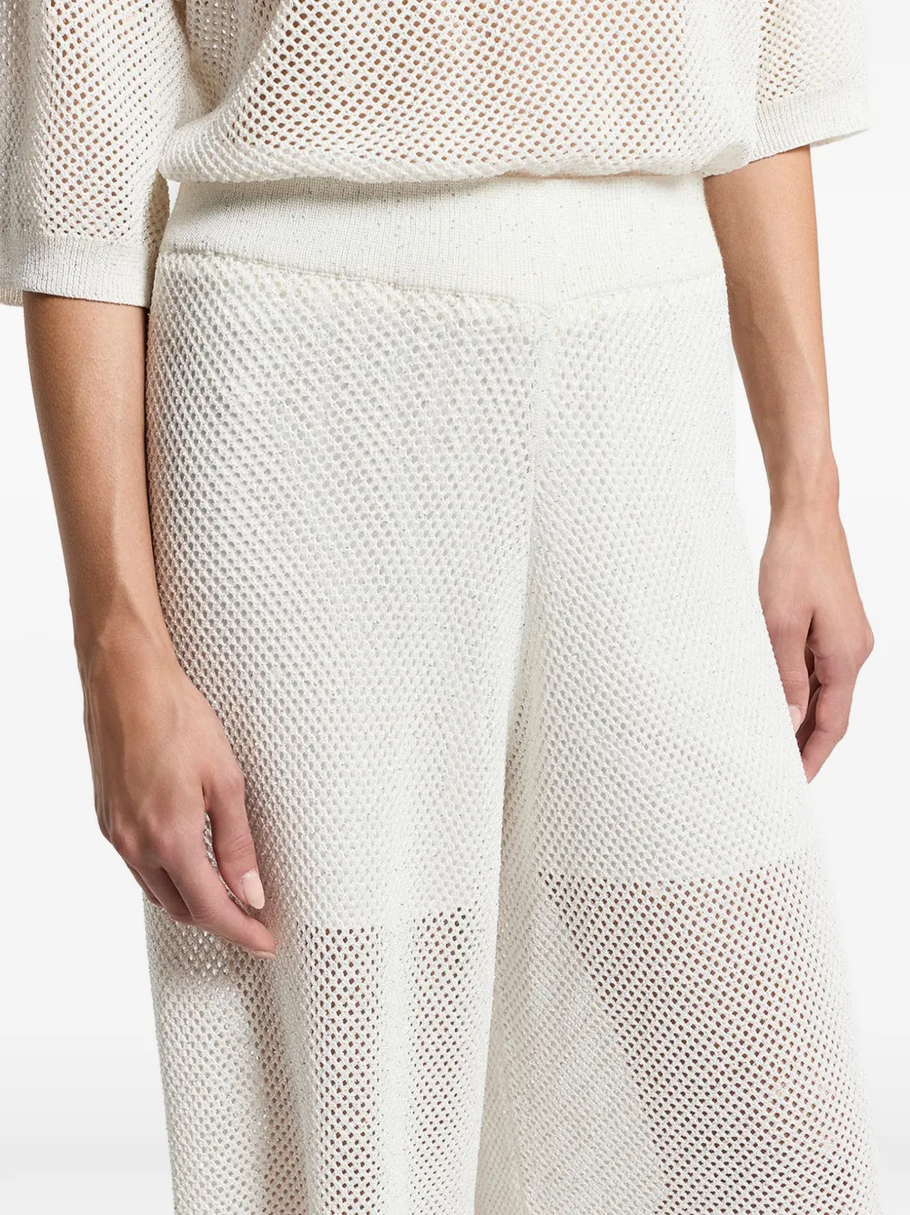 Peserico Doorzichtige broek Wit