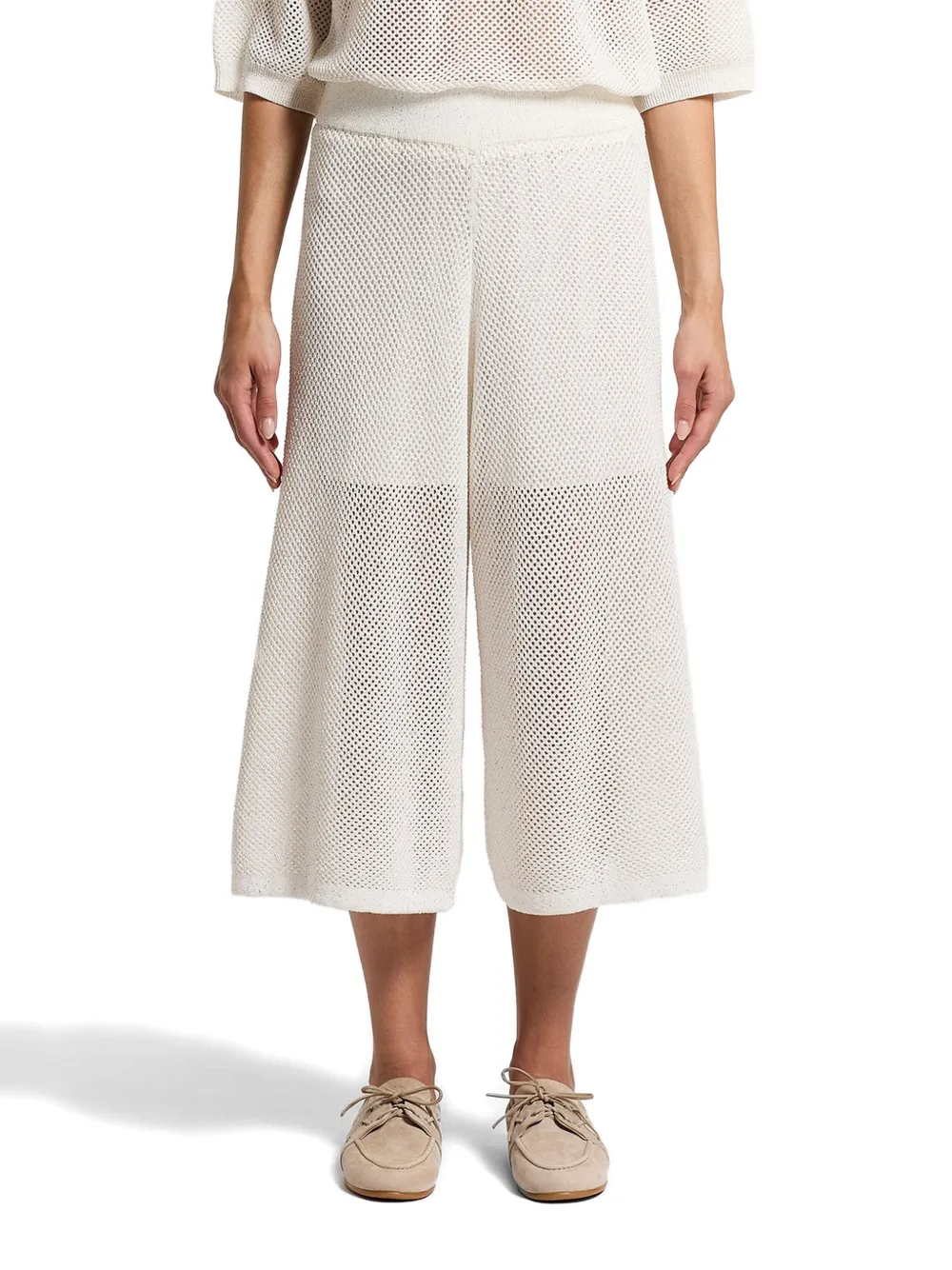 Peserico open-knit trousers - Bianco