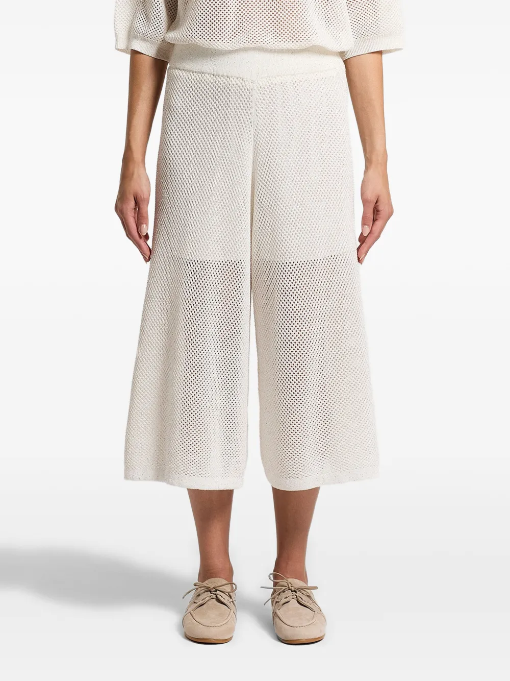 Peserico open-knit trousers - Bianco