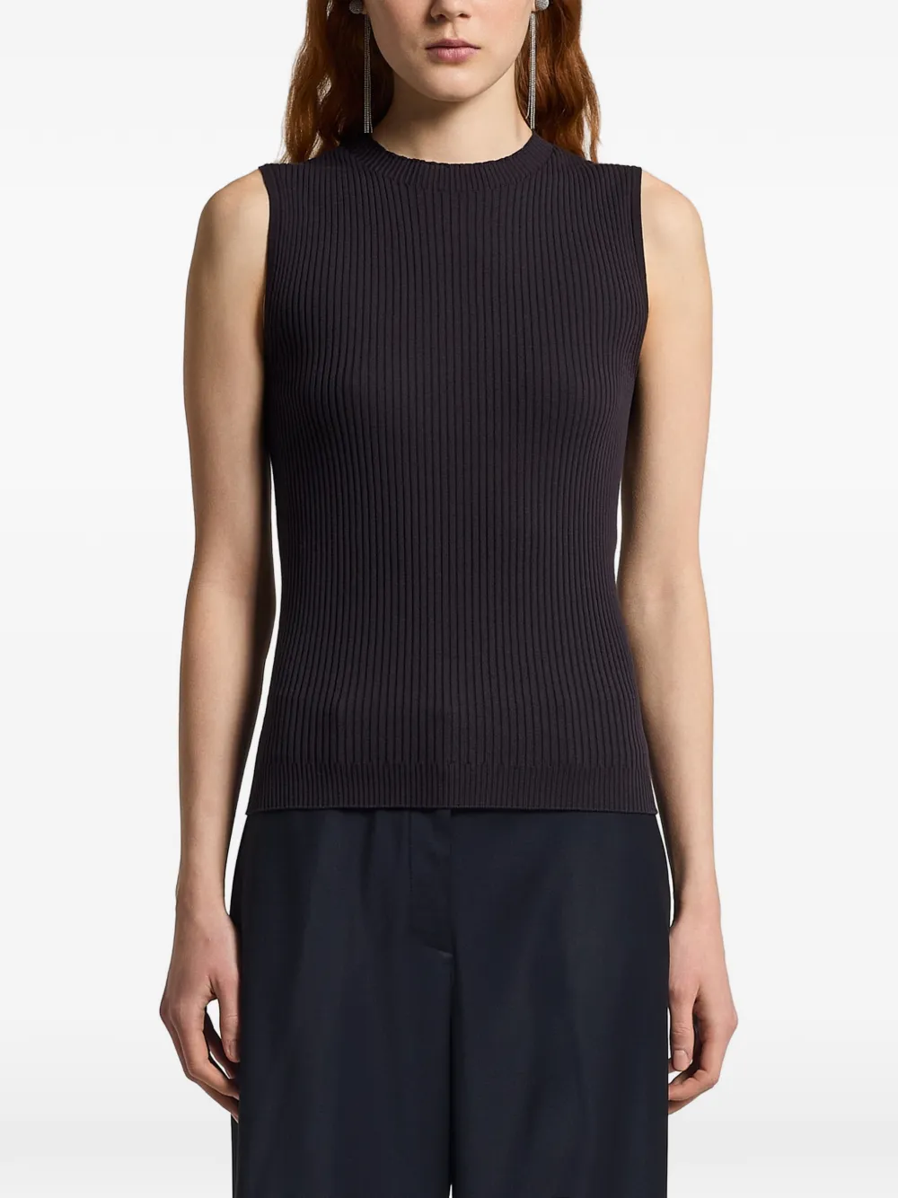 Peserico ribbed-knit vest - Blu