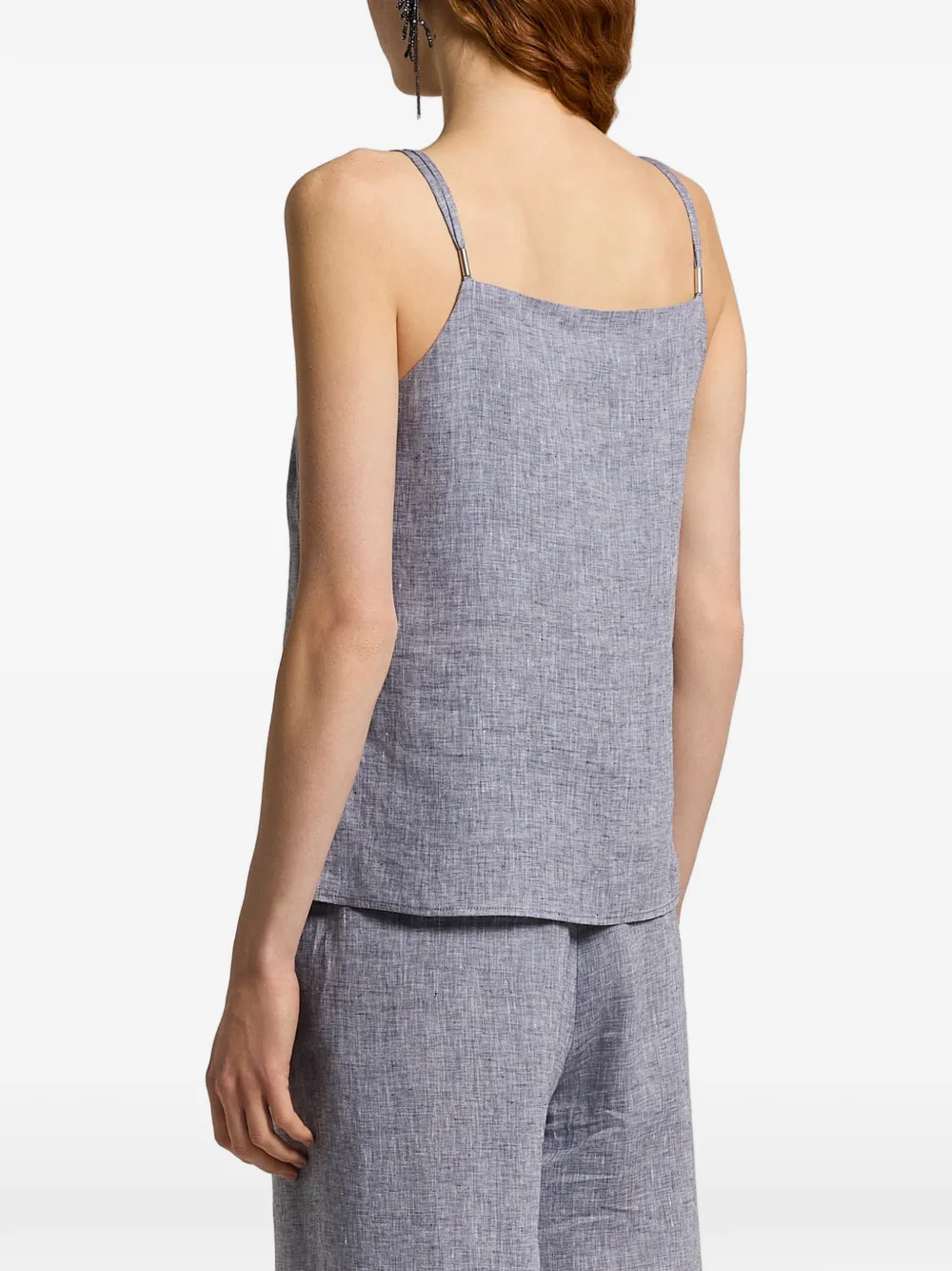  Peserico Square Neck Top - Blue 