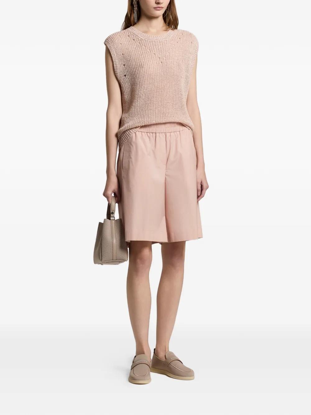 Peserico Opengebreide top Roze