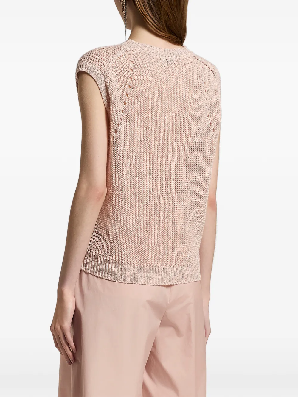Peserico Opengebreide top Roze