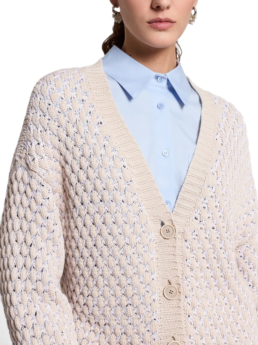 Peserico Vest met knopen Beige