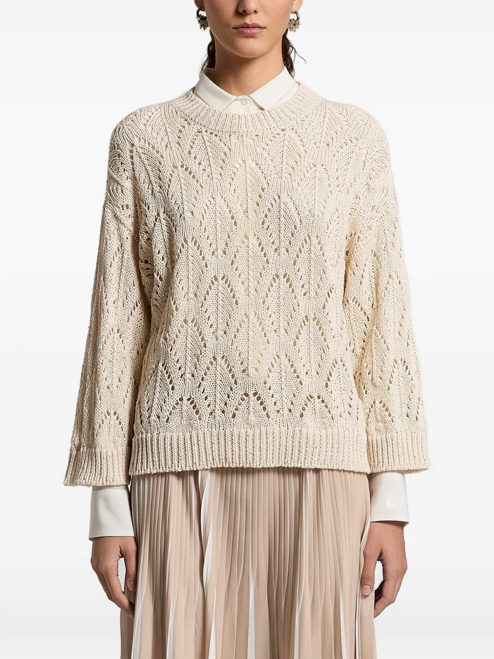 Peserico openwork sweater - Toni neutri