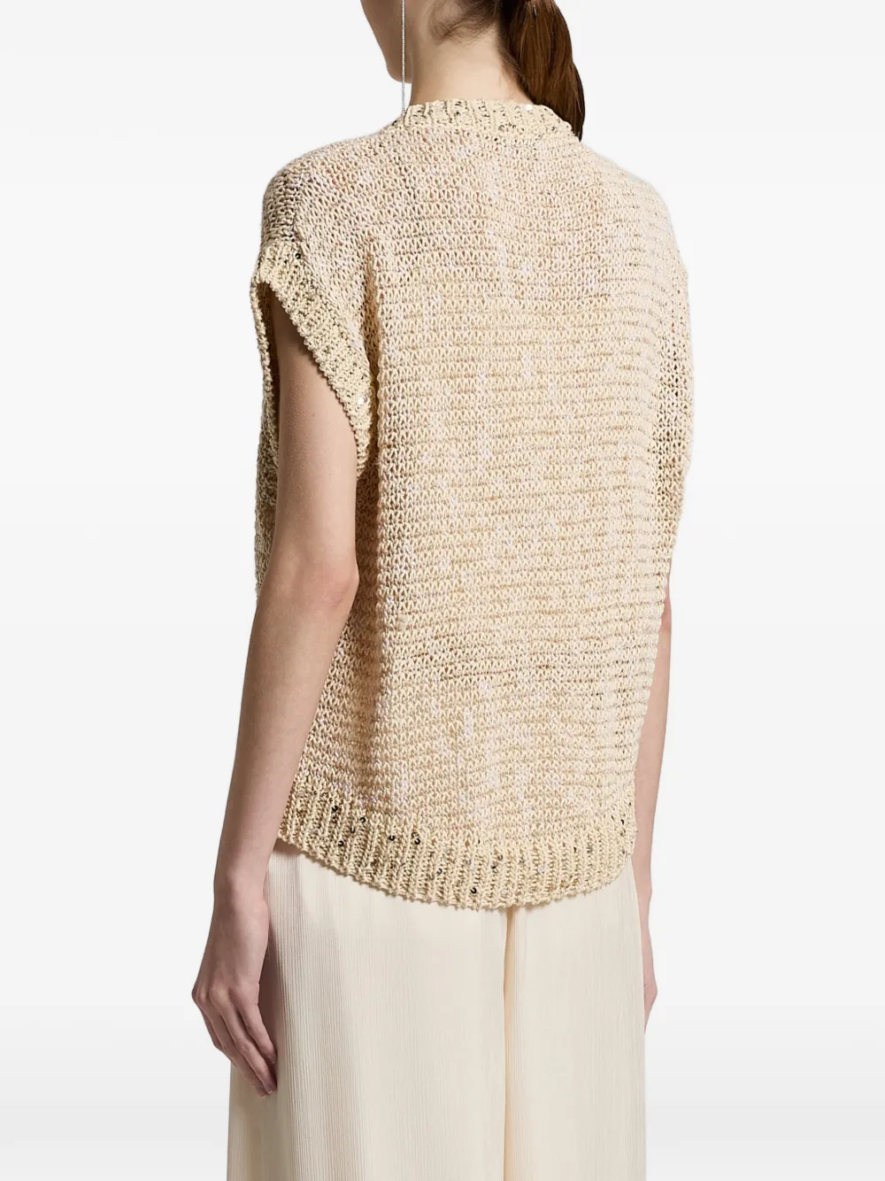  Peserico Sequin-embellished Cardigan - Neutrals 