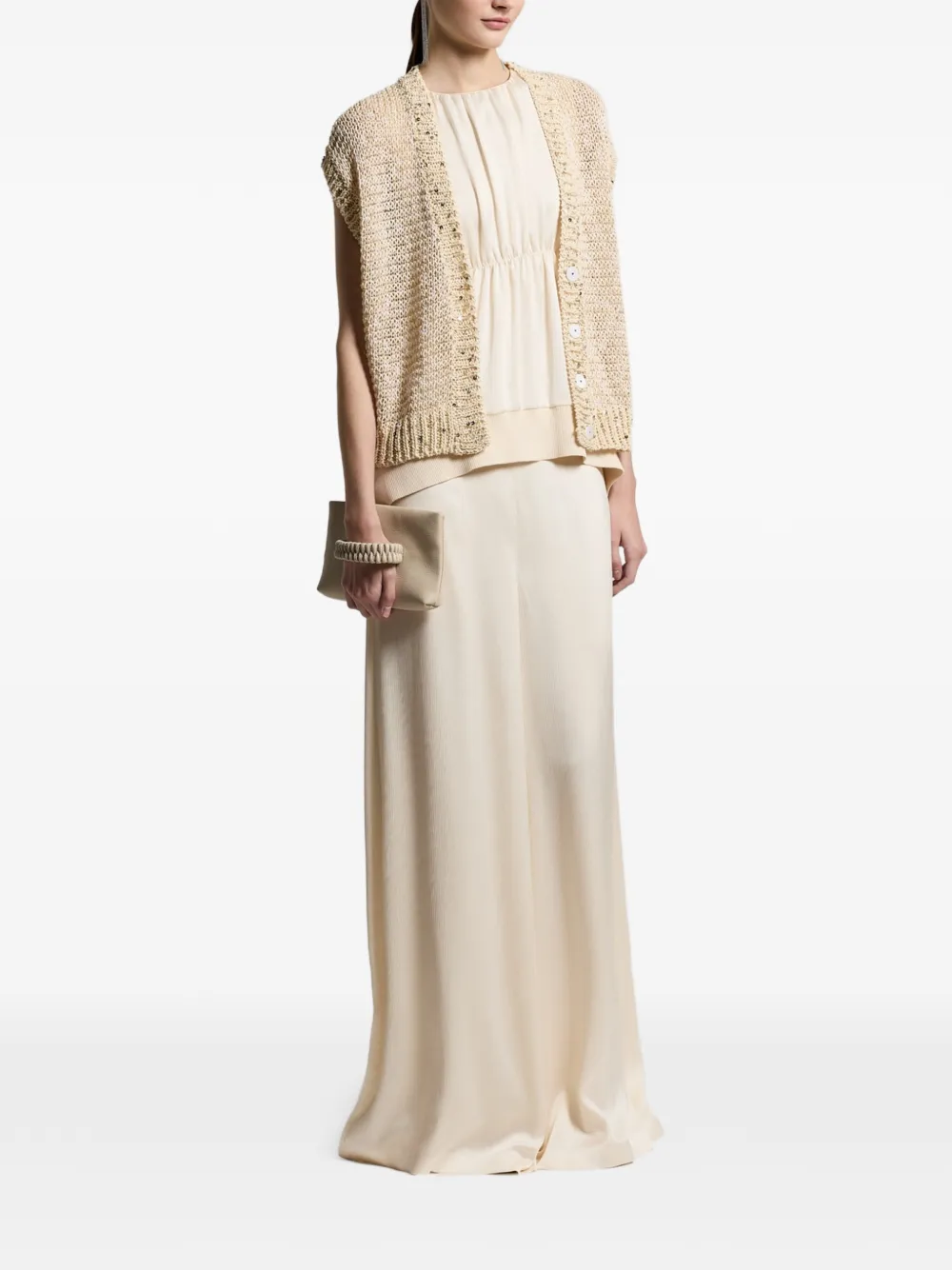  Peserico Sequin-embellished Cardigan - Neutrals 