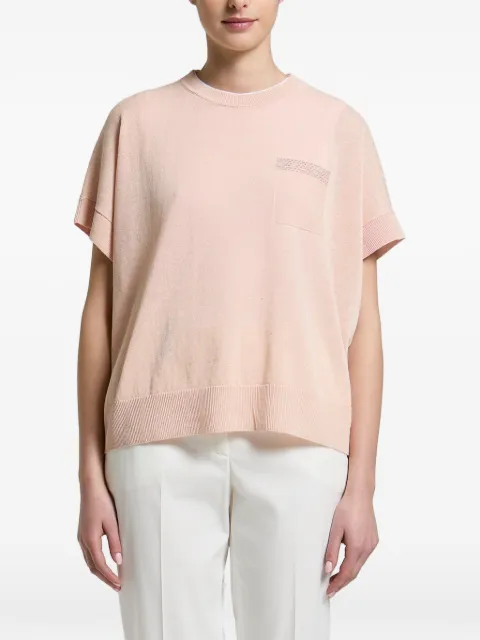 Peserico — bead-embellished pocket sweater