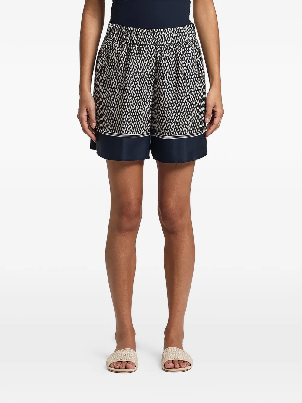 Peserico geometric-print shorts - Blu