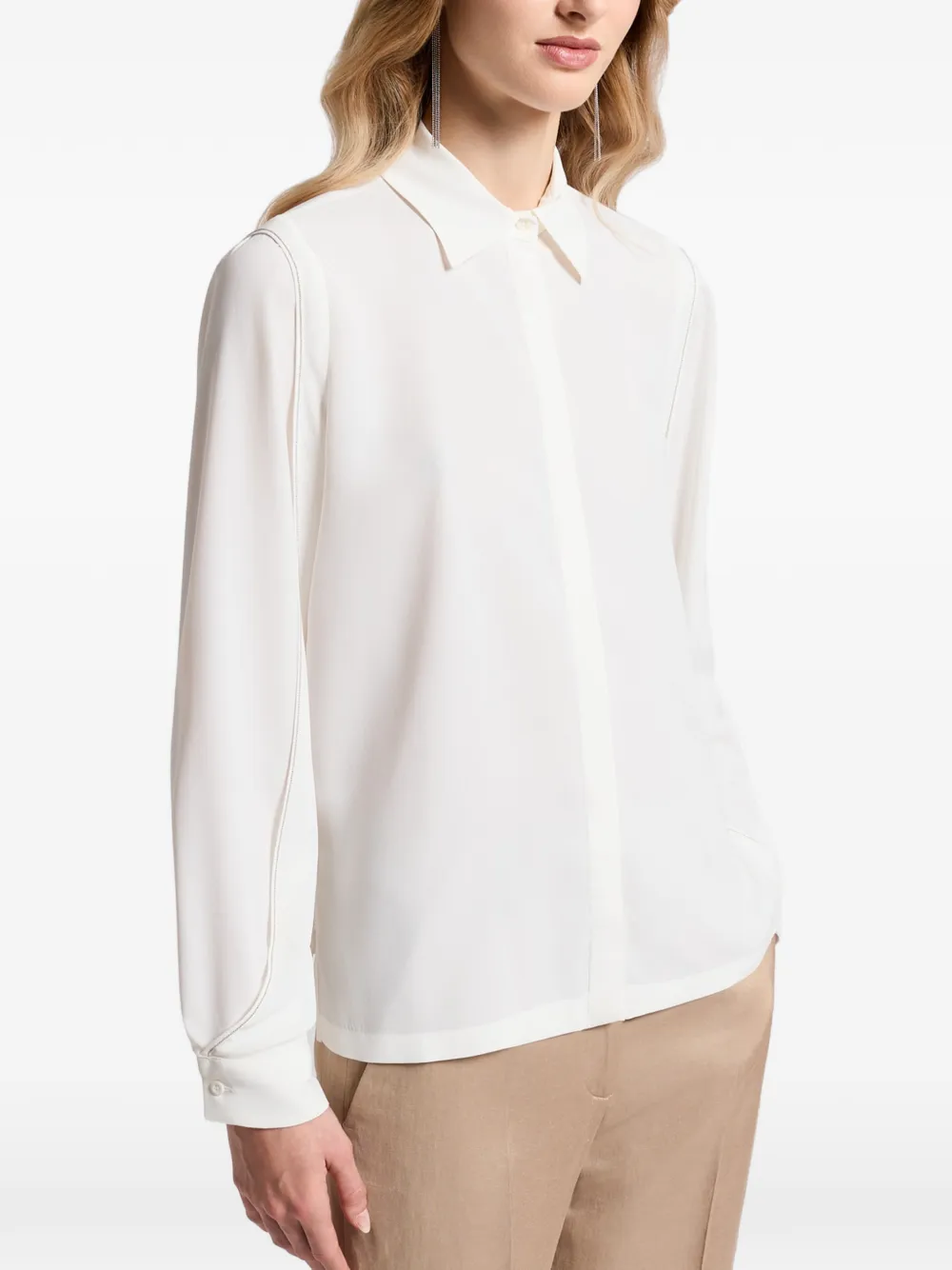 Peserico Blouse met afwerking Wit