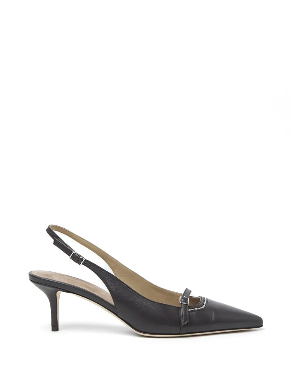 Peserico slingback leather pumps - Marrone