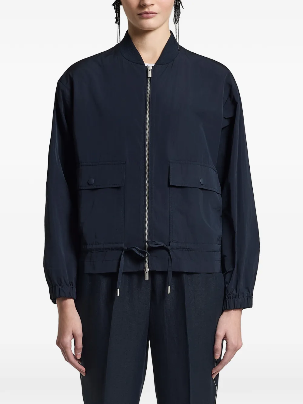Peserico flap-pocket bomber jacket - Blu