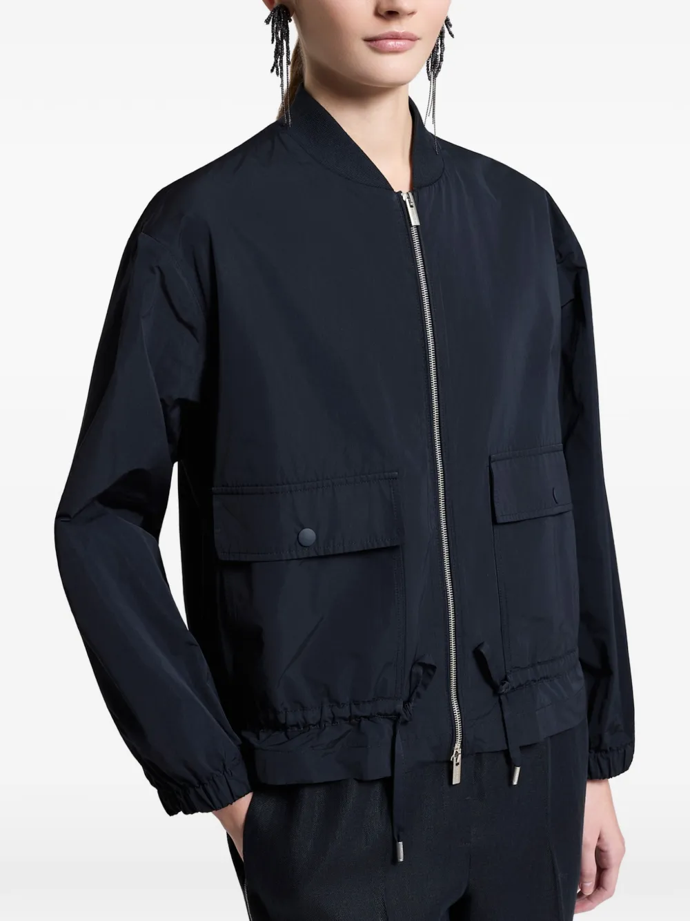  Peserico Flap-pocket Bomber Jacket - Blue 