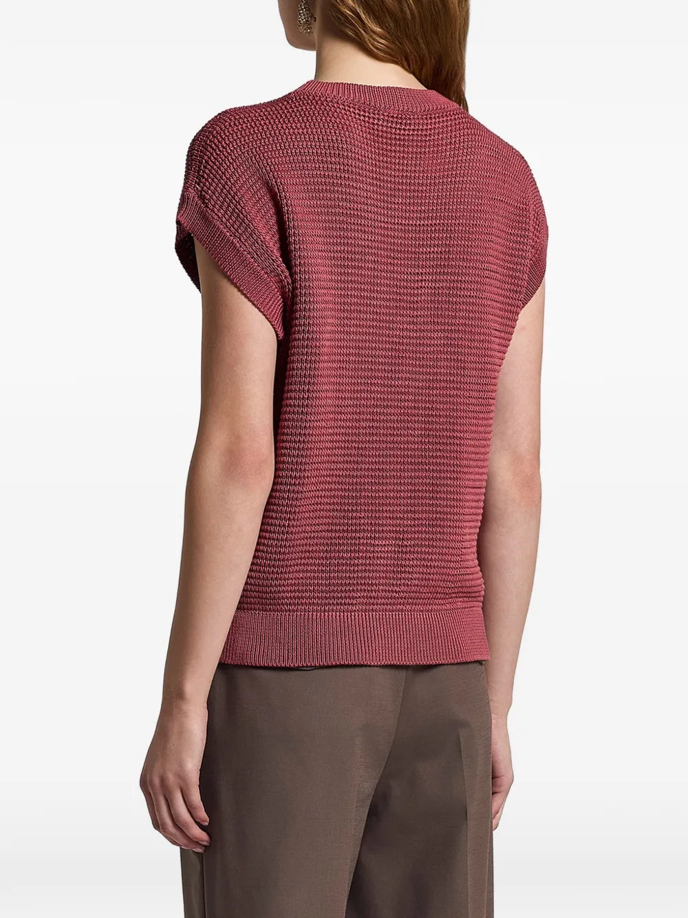  Peserico Pocket Knitted Top - Pink 