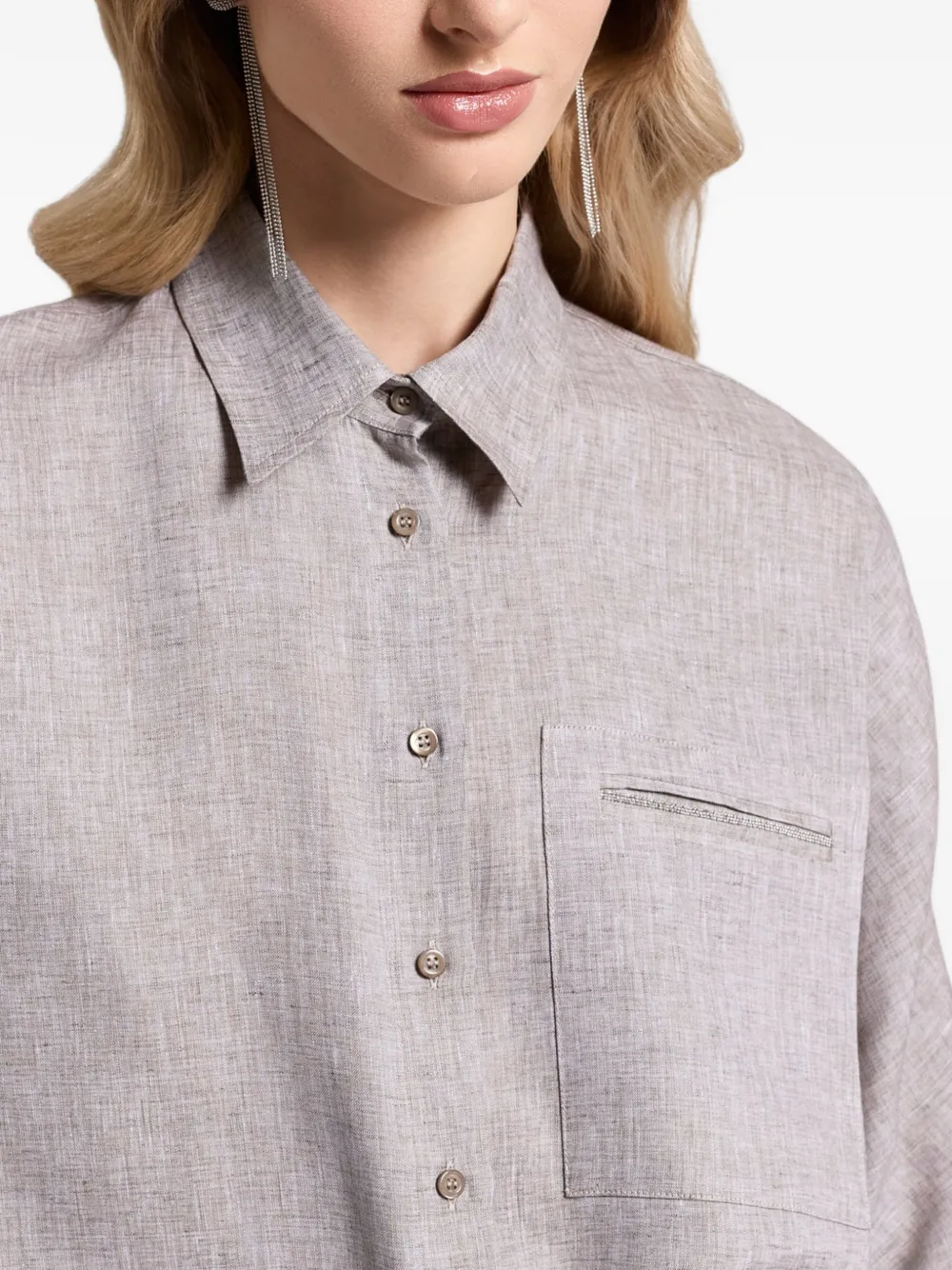  Peserico Chest-pocket Blouse - Neutrals 