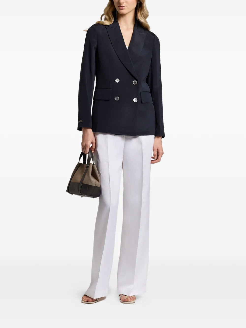 Peserico Double-breasted Jacket - Blue 