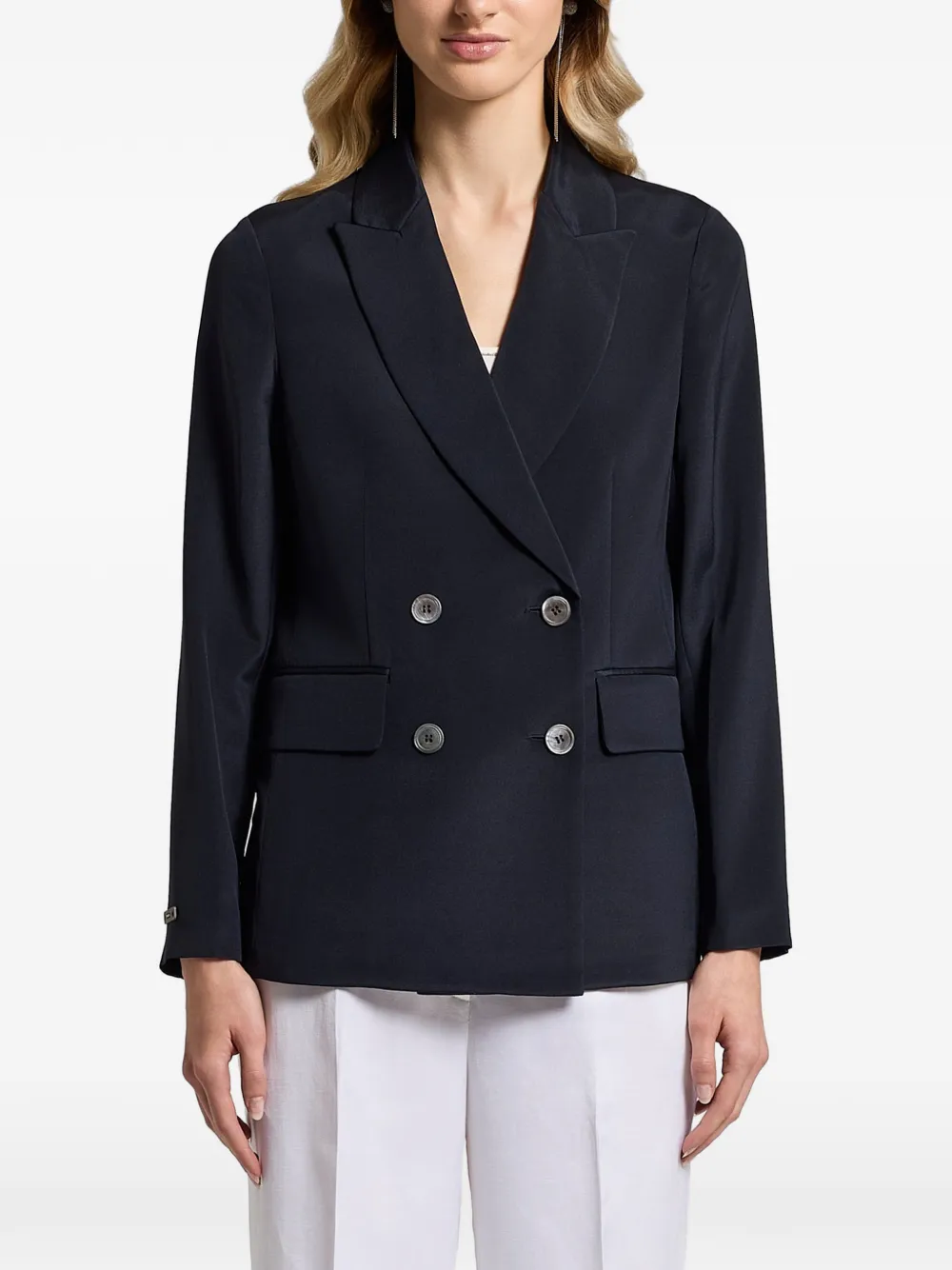 Peserico double-breasted jacket - Blu