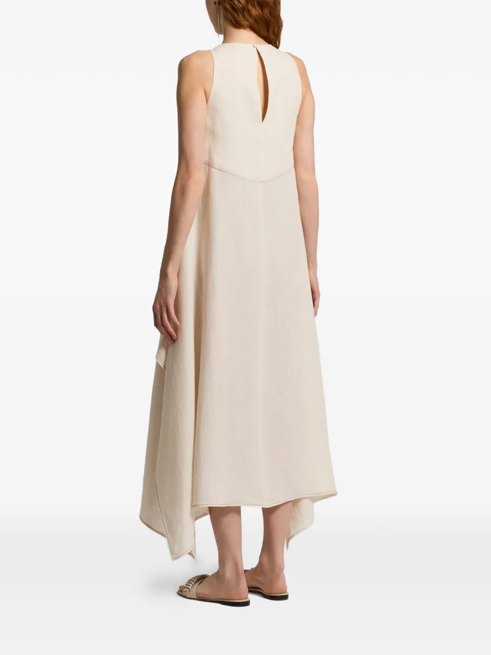 Peserico Aurea mouwloze jurk Beige