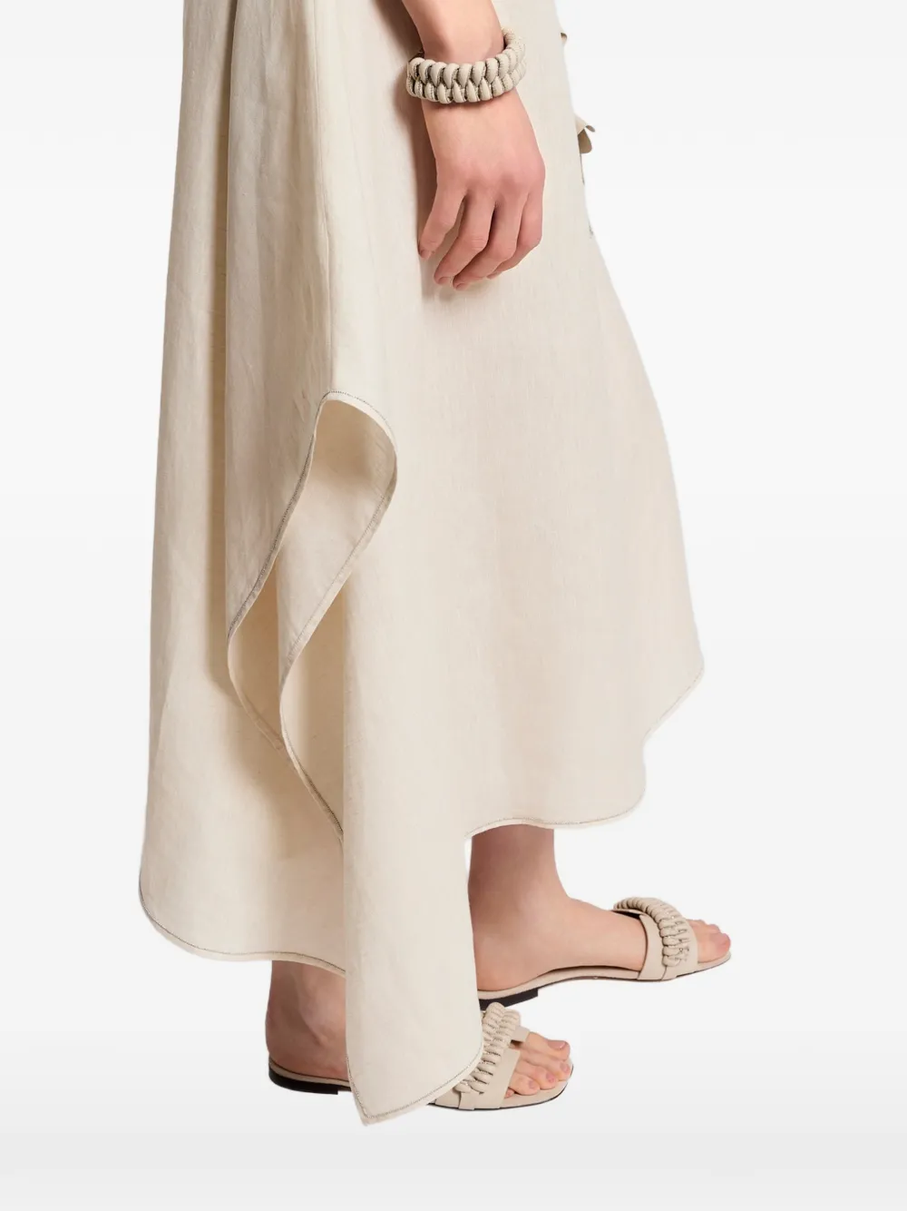 Peserico Aurea mouwloze jurk Beige
