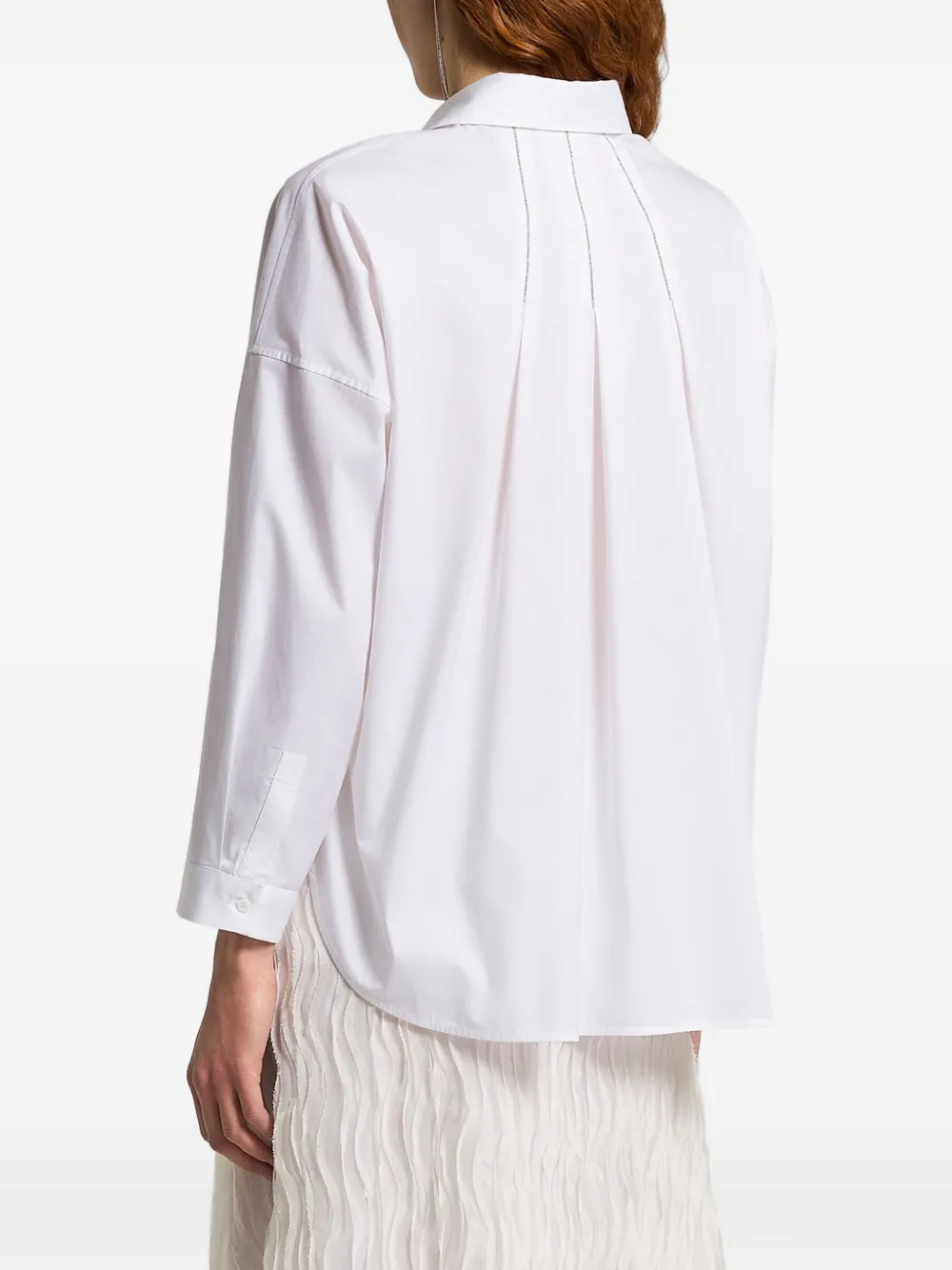 Peserico Geplooid blouse Wit