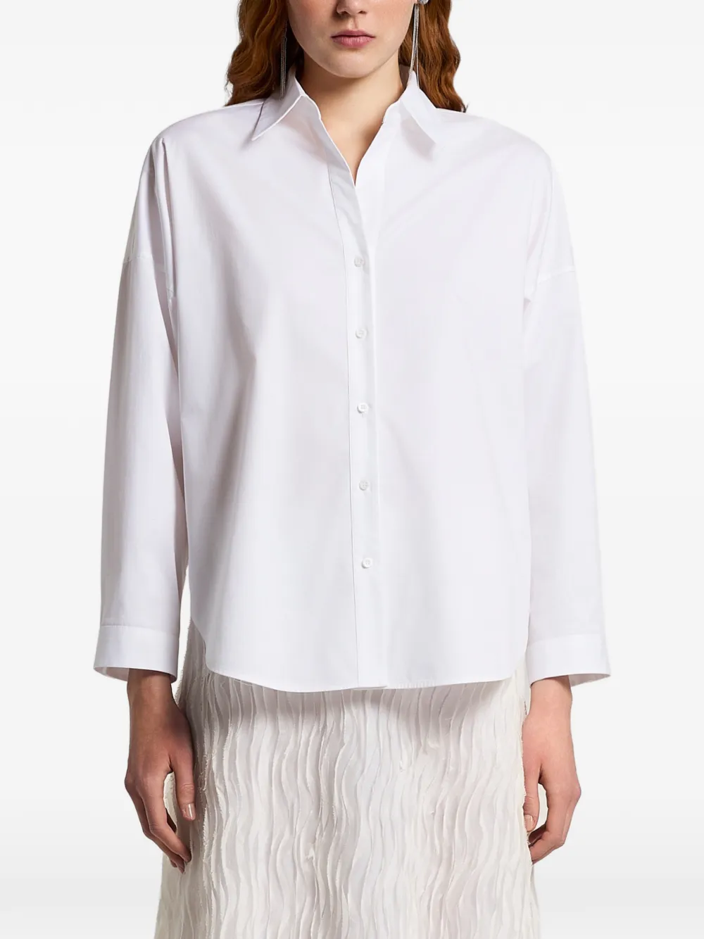 Peserico pleated shirt - Bianco