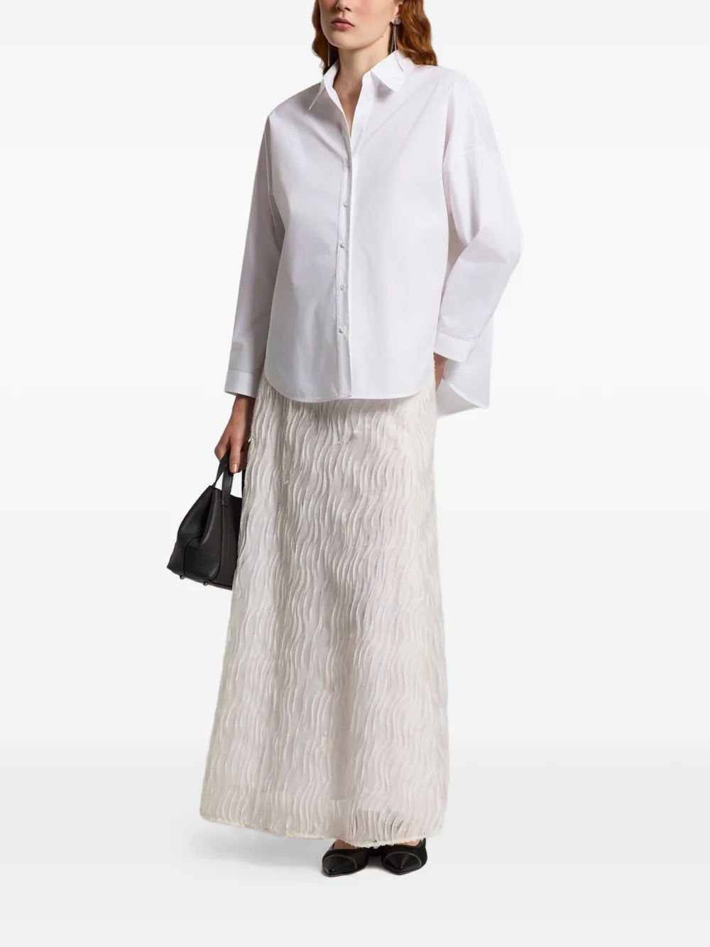 Peserico Geplooid blouse Wit