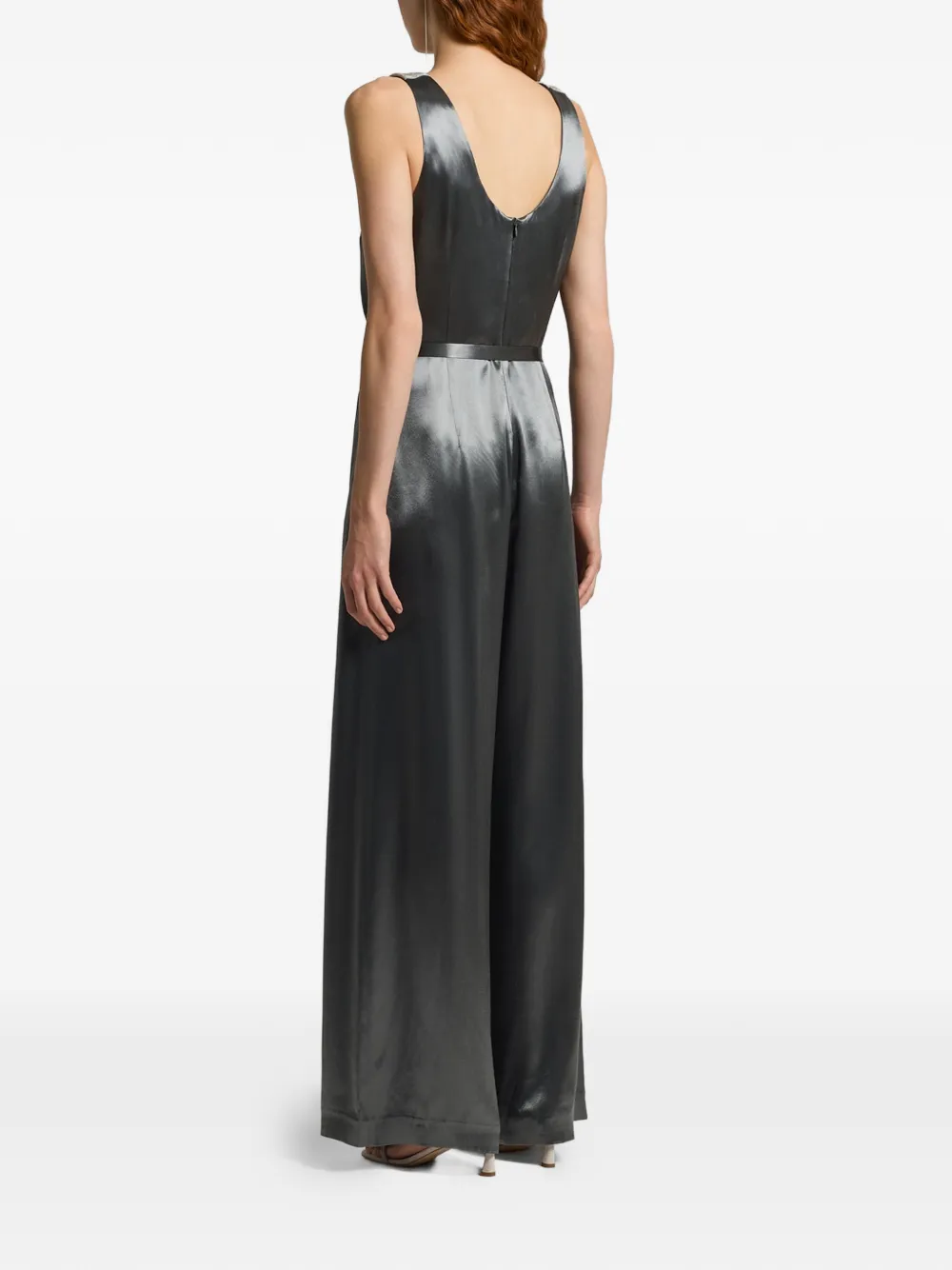  Peserico Shiny Satin Jumpsuit - Green 