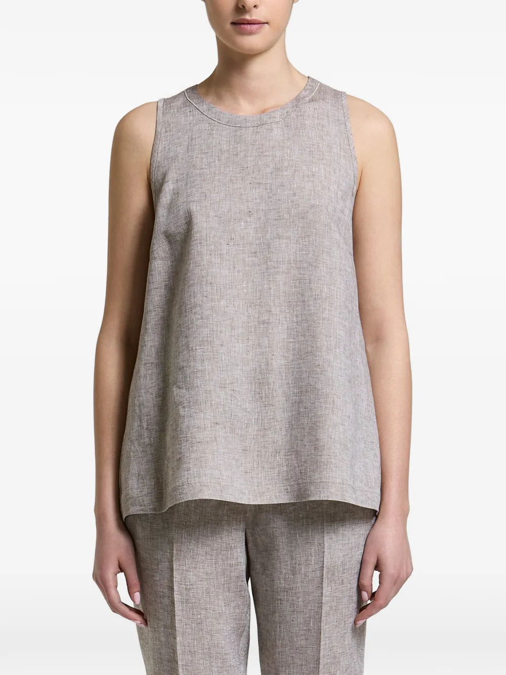 Peserico cut-out tie-fastening top - Toni neutri