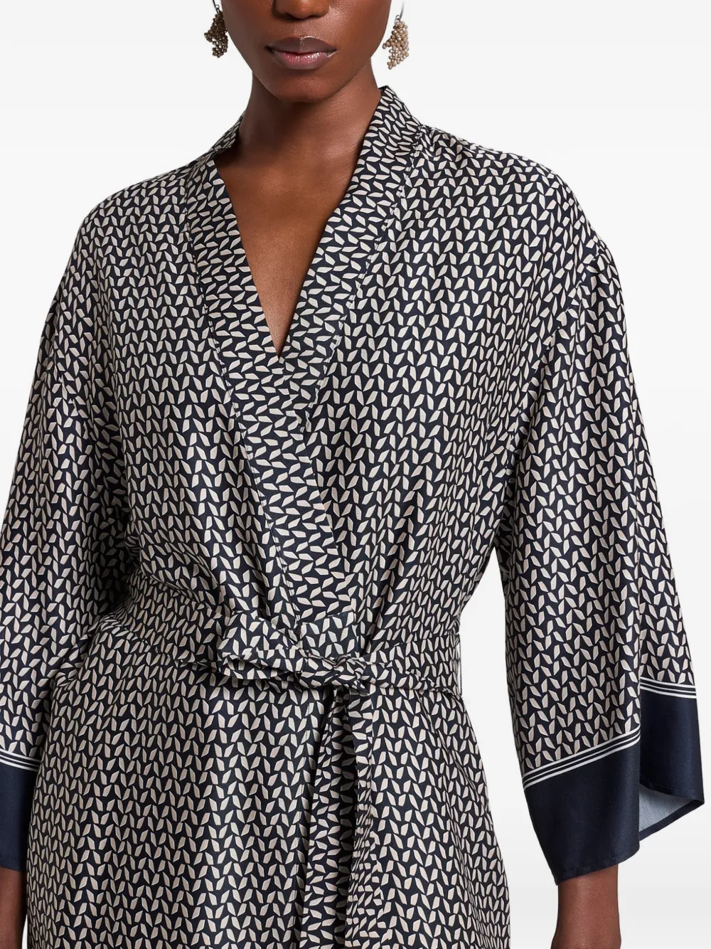  Peserico Patterned Kimono - Blue 