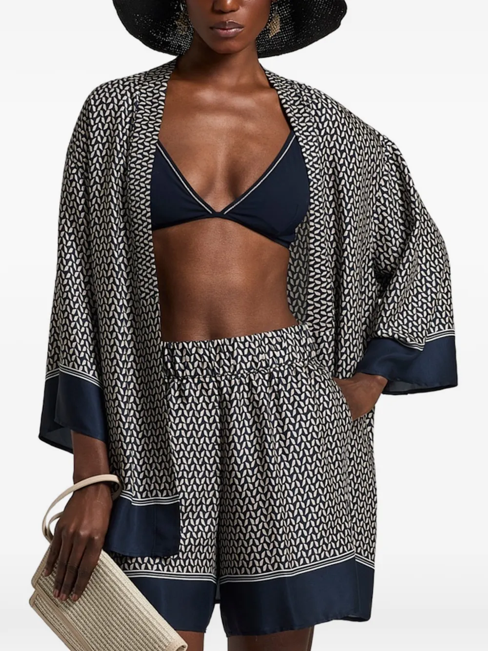 Peserico patterned kimono - Blau