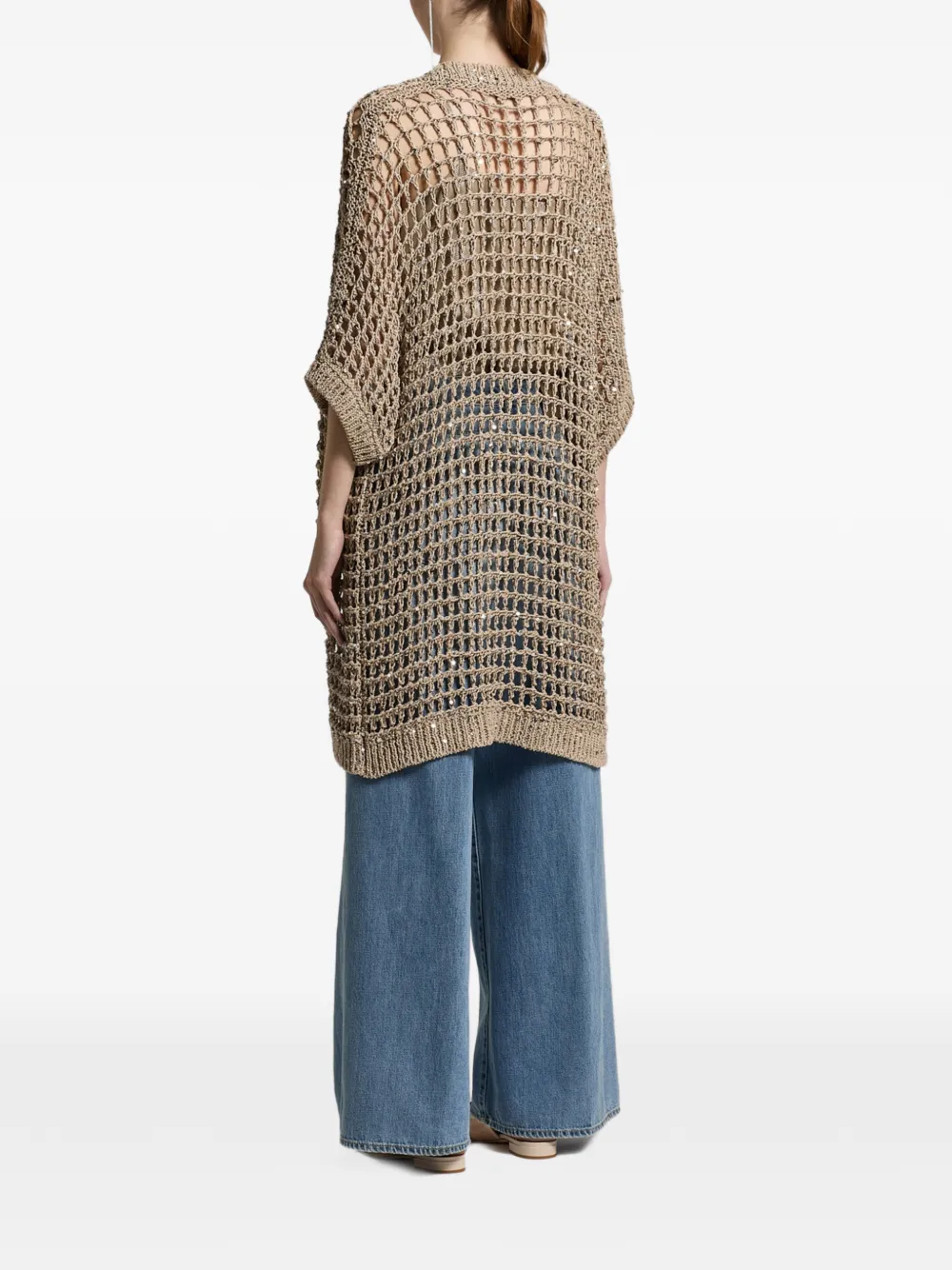  Peserico Open-knit Cardigan - Neutrals 