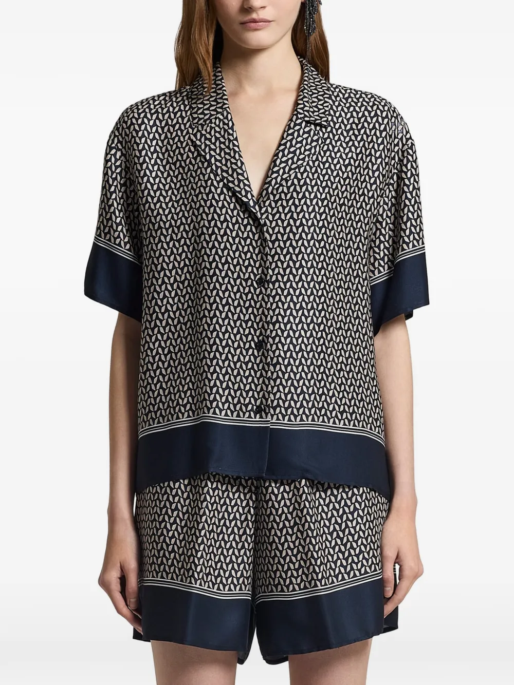 Peserico patterned shirt - Blu