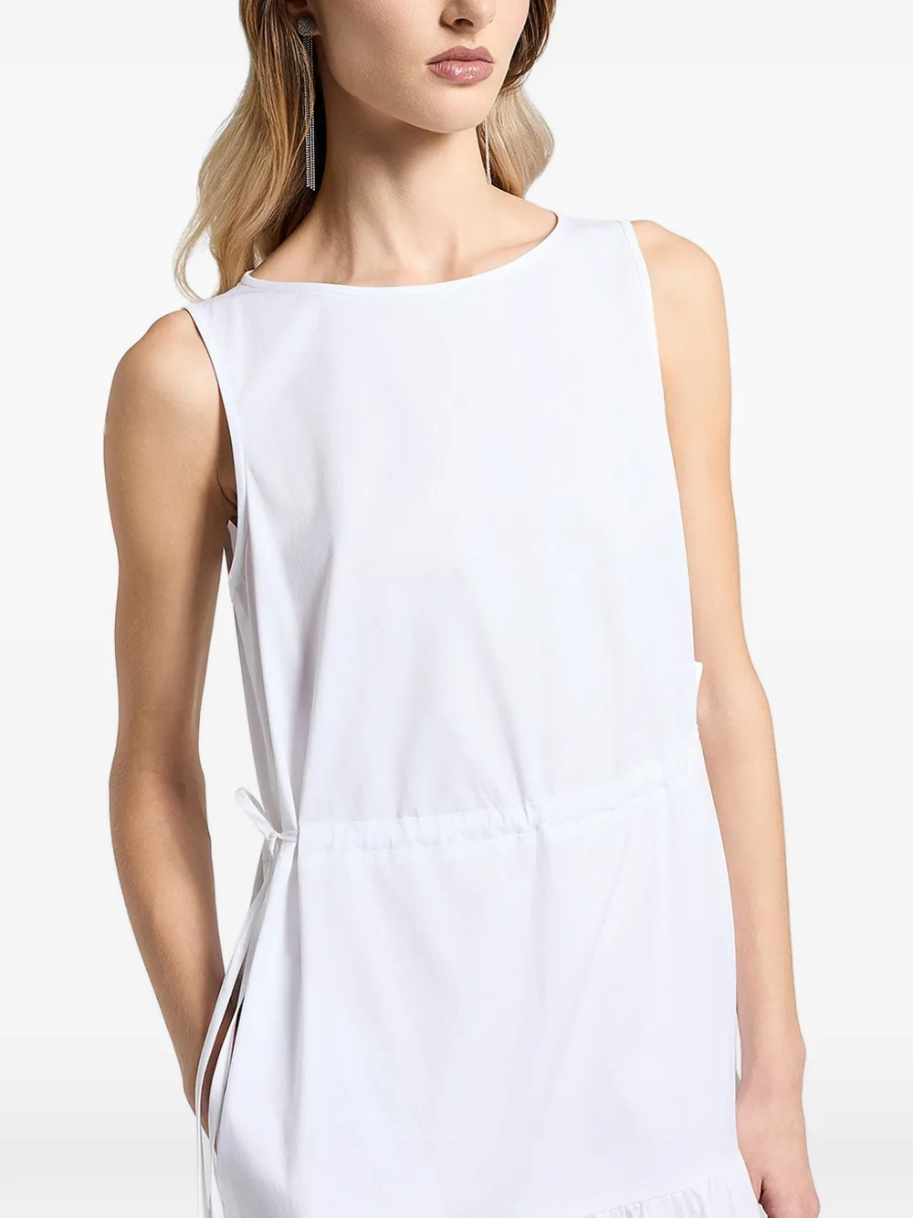 Peserico Mouwloze midi-jurk Wit